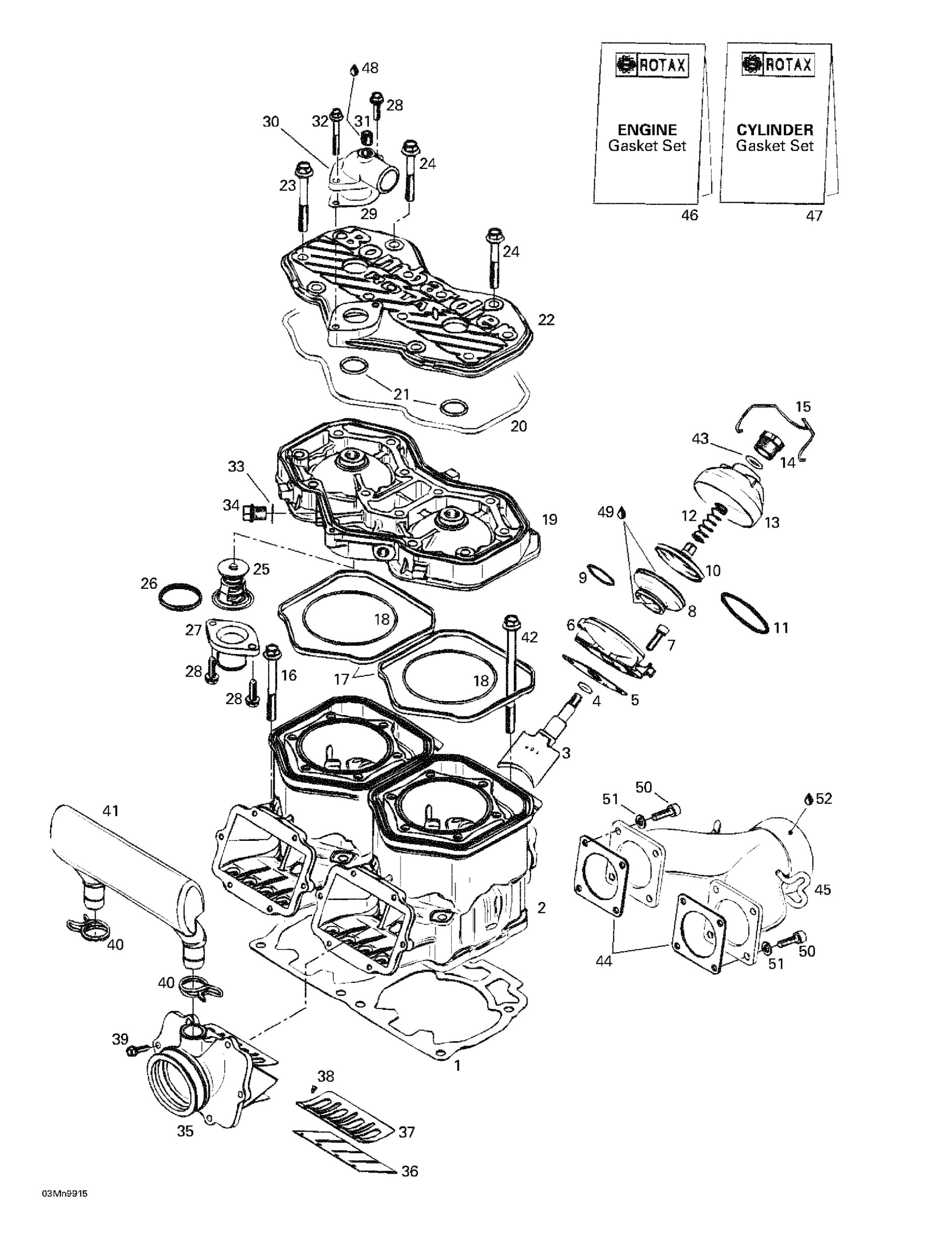 Cylinder, Exhaust Manifold