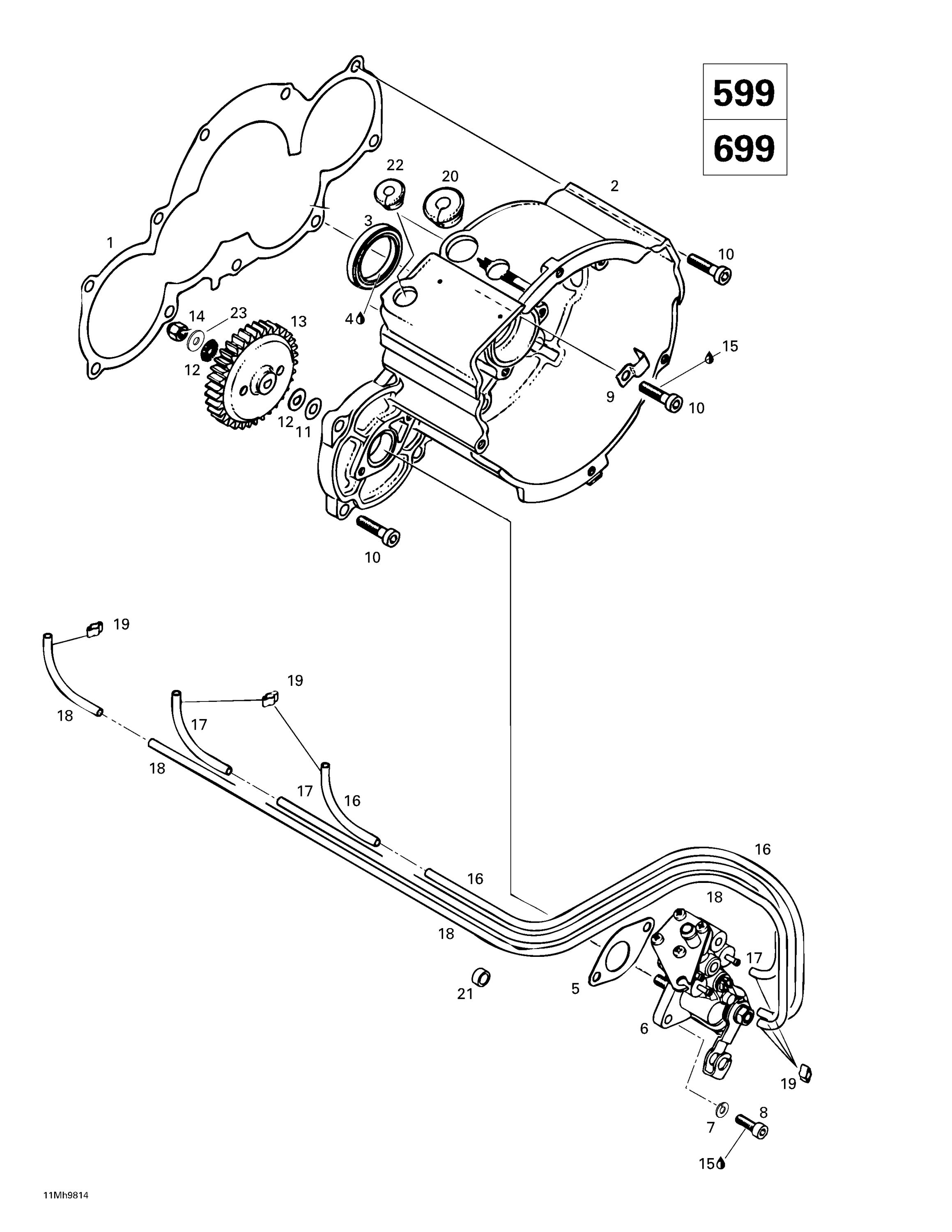 Ignition Housing Oil Pump (599, 699)