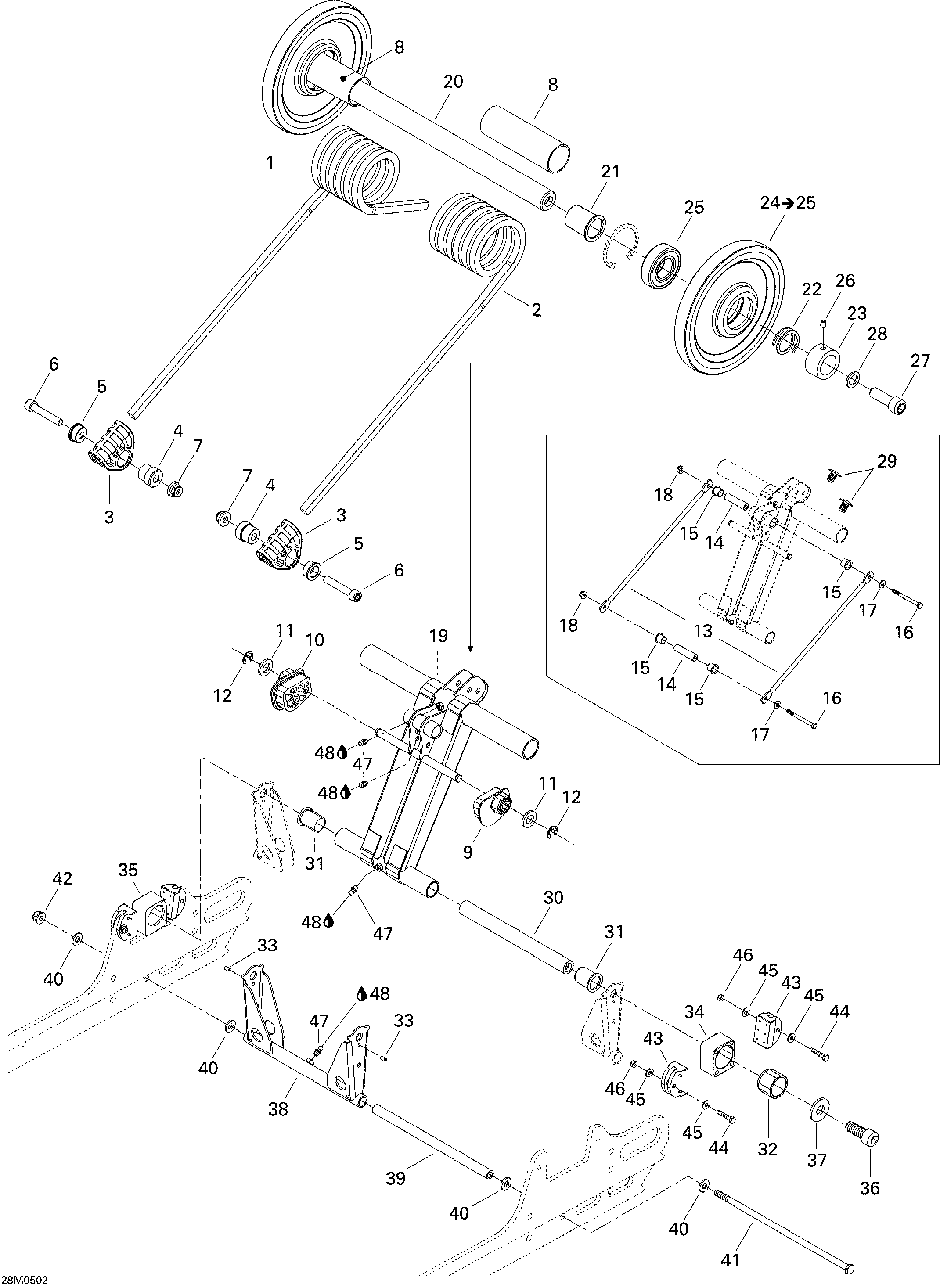 Схема узла: Rear Arm 800HO