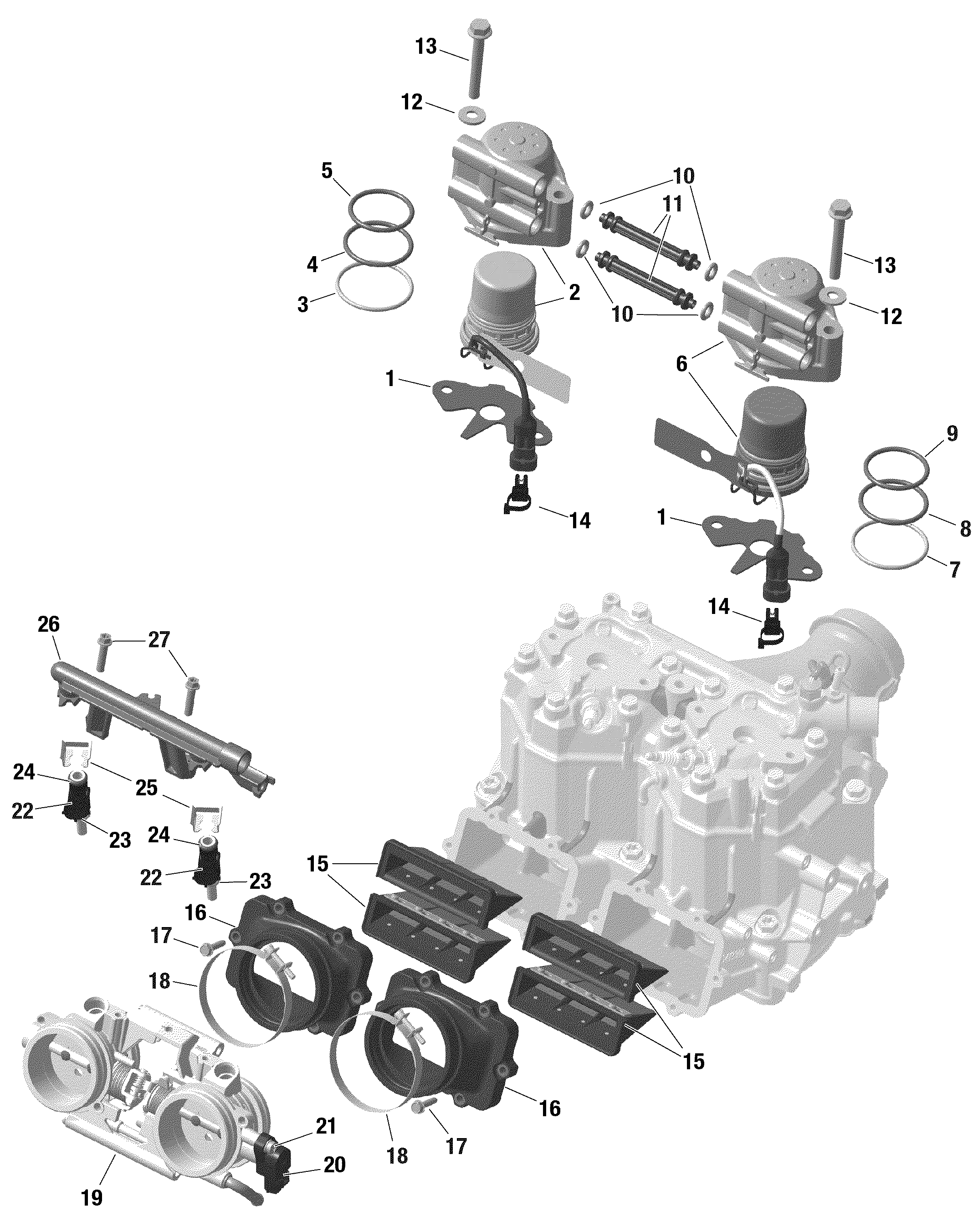 Схема узла: Engine - EFI - 850 E-TEC