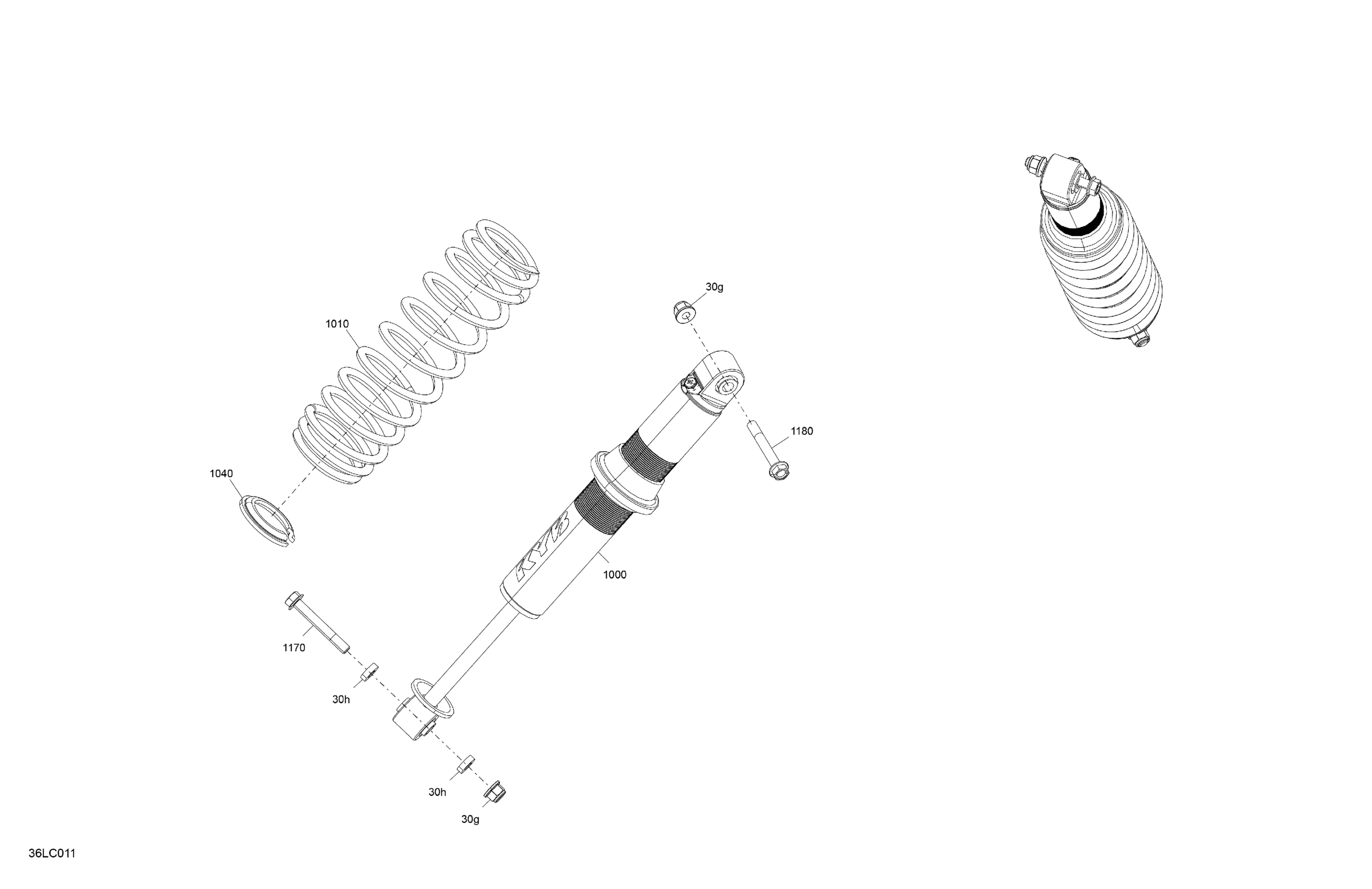 Схема узла: Suspension - Front Shocks