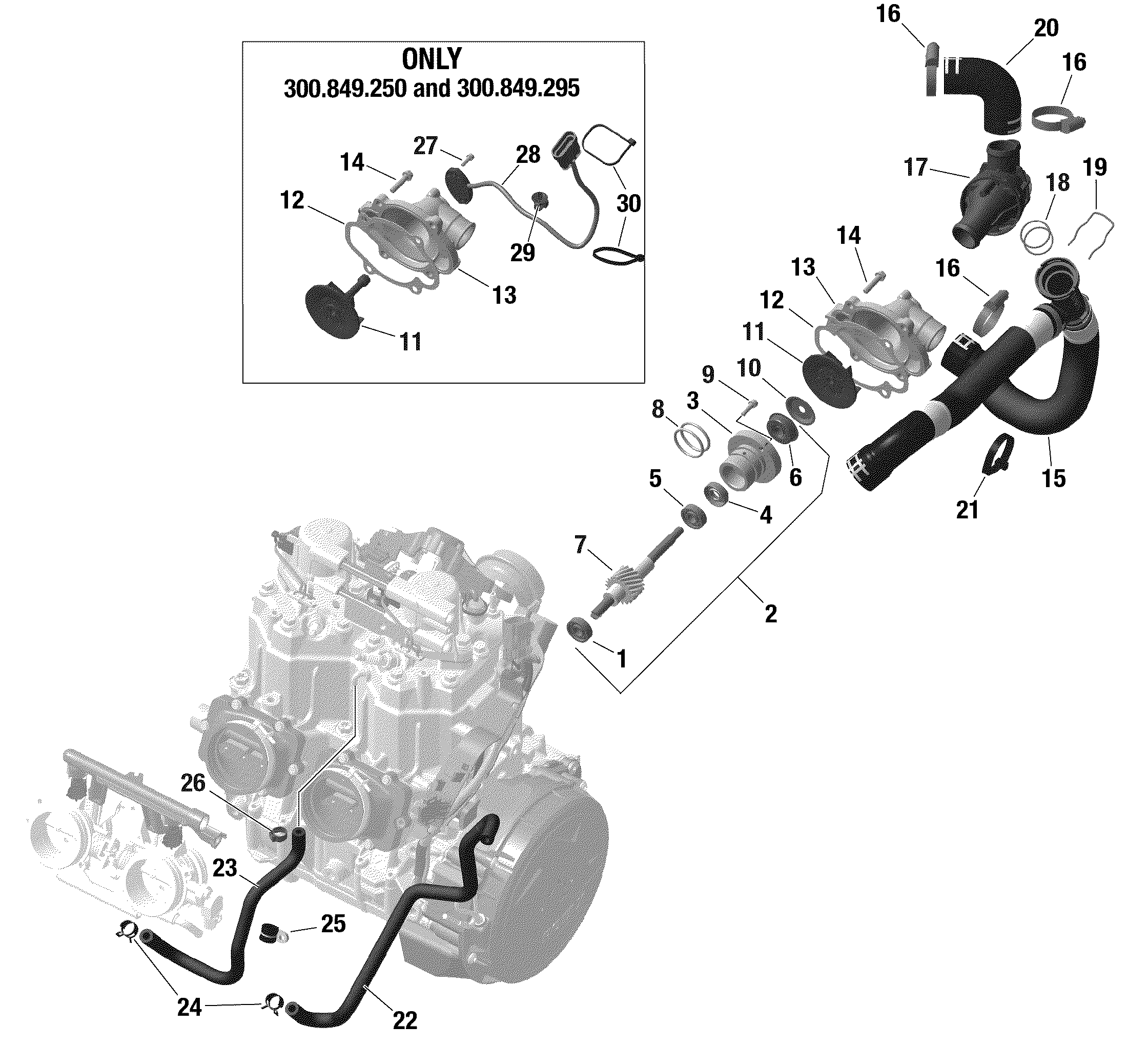 Engine - Cooling - 850 E-TEC