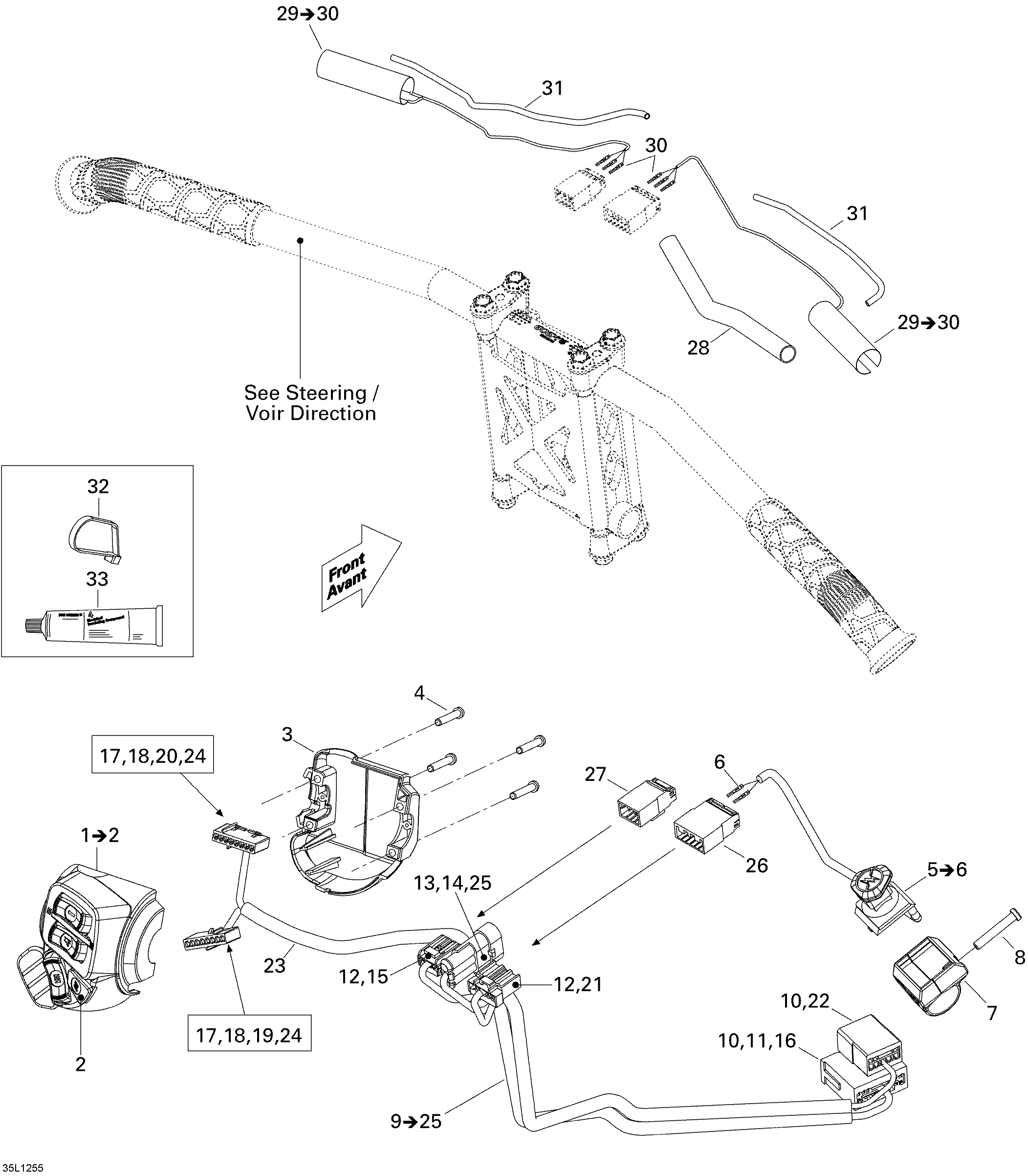 Схема узла: Steering Wiring Harness