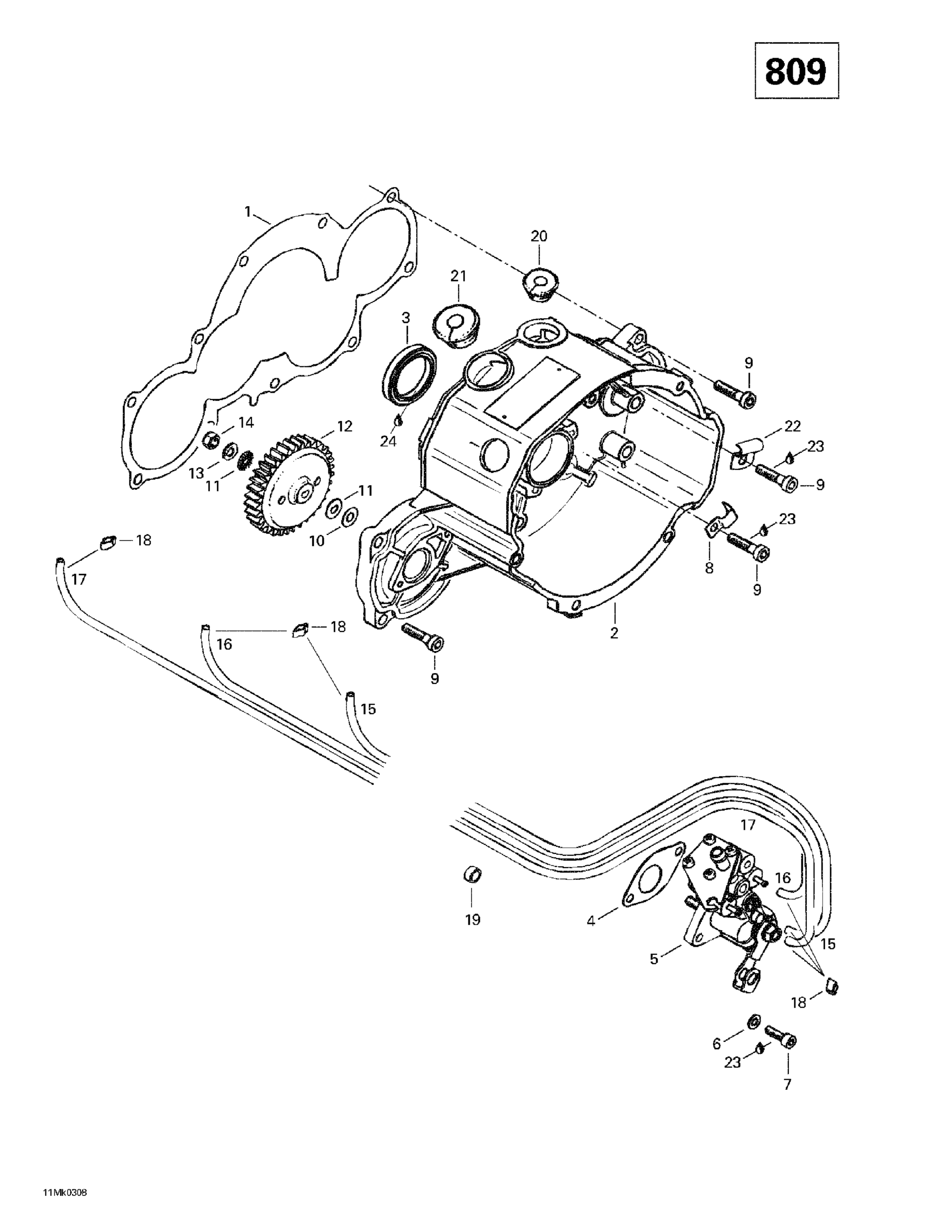 Схема узла: Ignition Housing Oil Pump