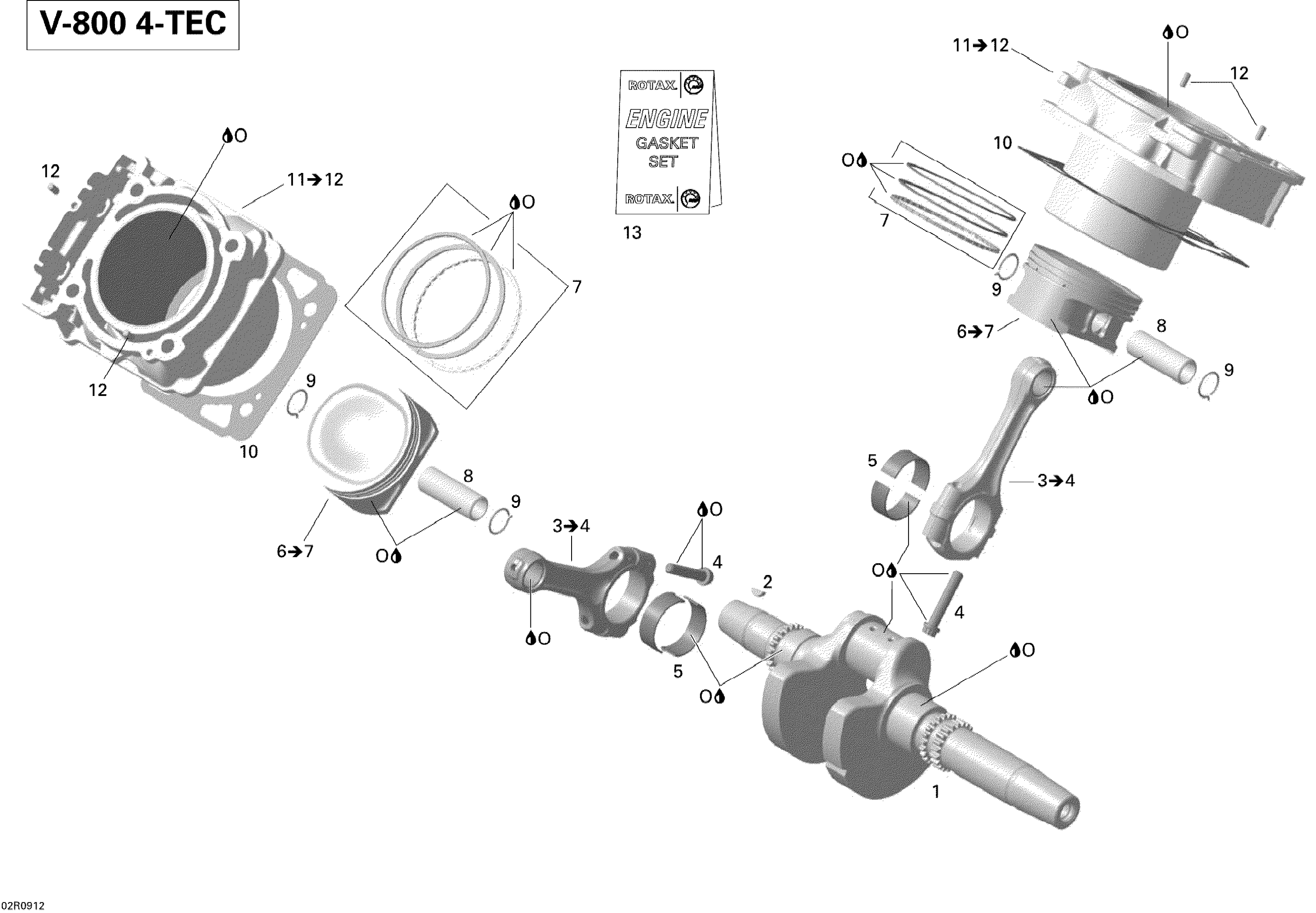 Crankshaft, Piston And Cylinder