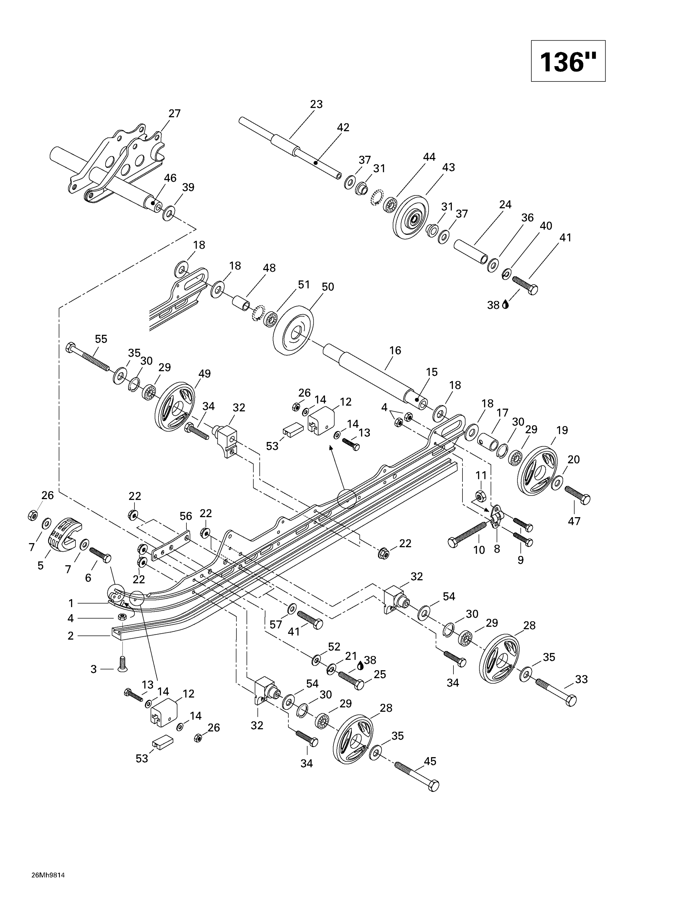 Схема узла: Rear Suspension (136’’)