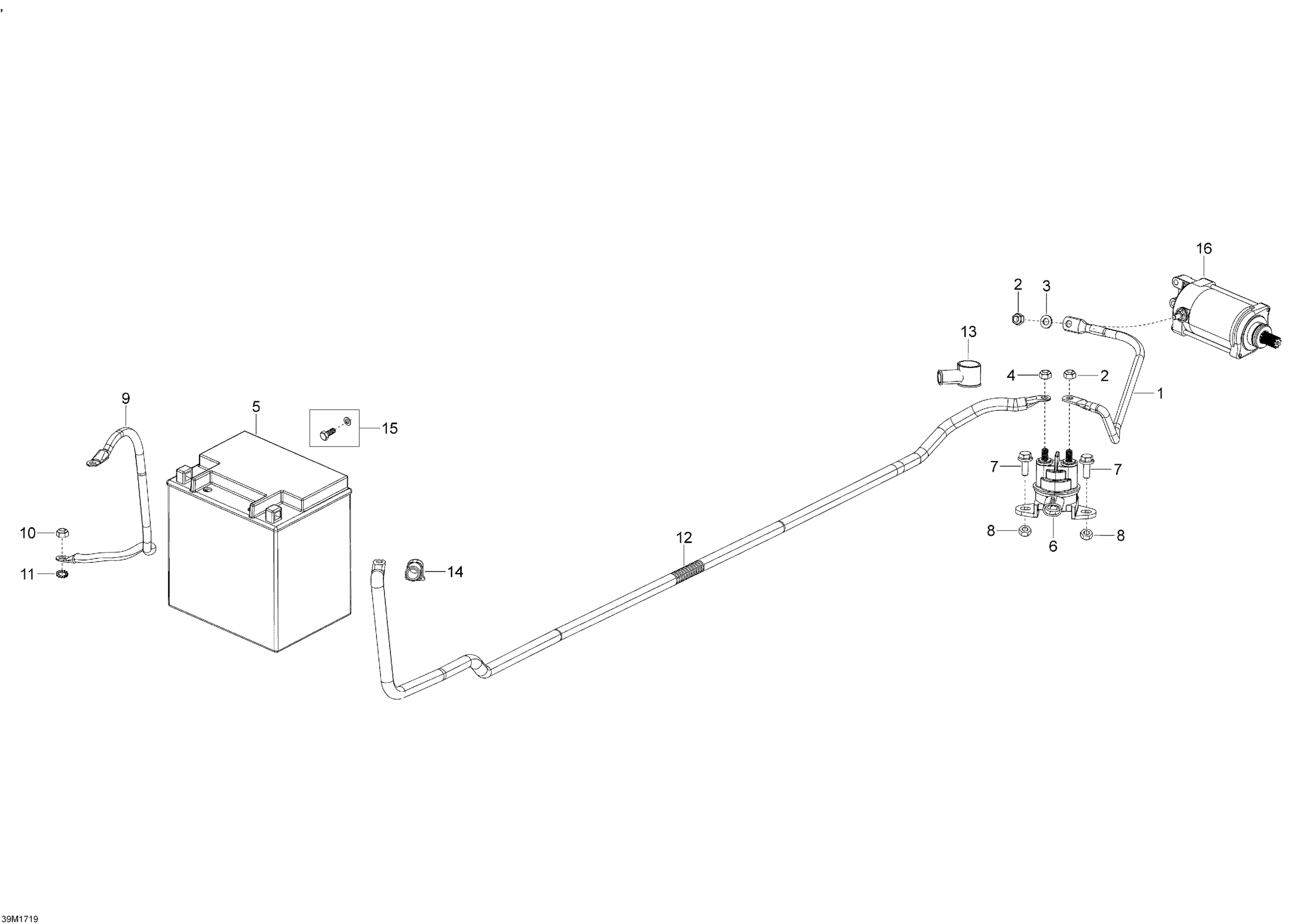 Battery And Electric Starter