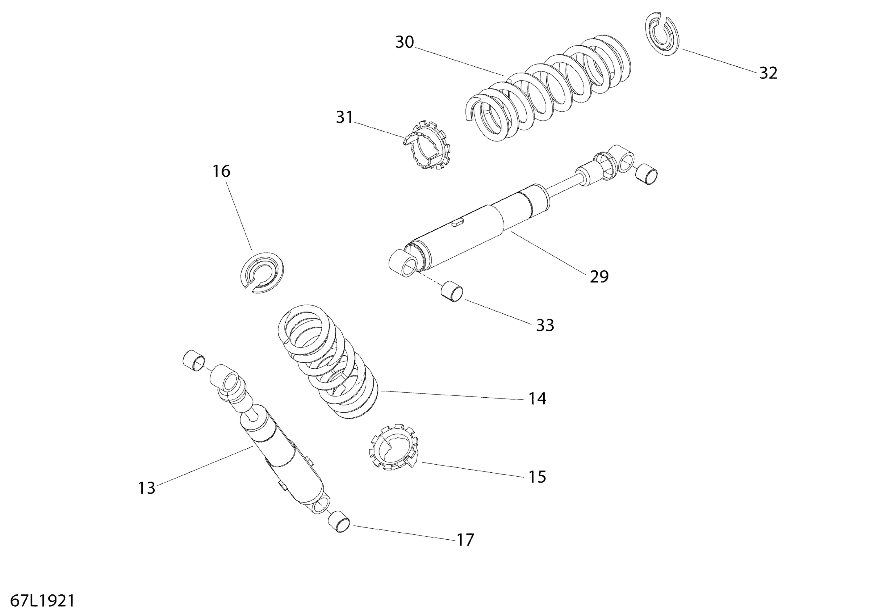 Rear Shocks Adventure - 600 A Package LX