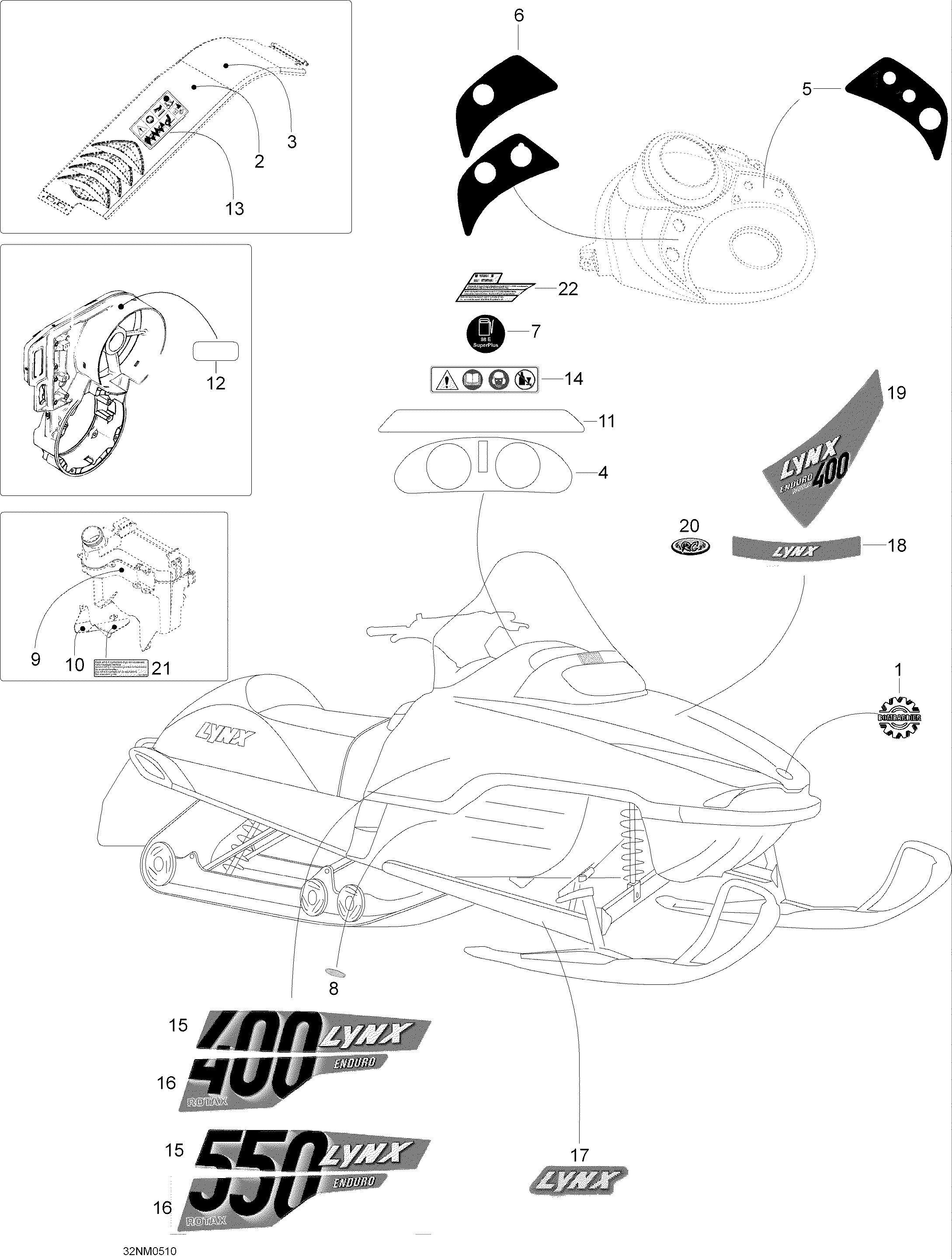 Схема узла: Decals, 550RC