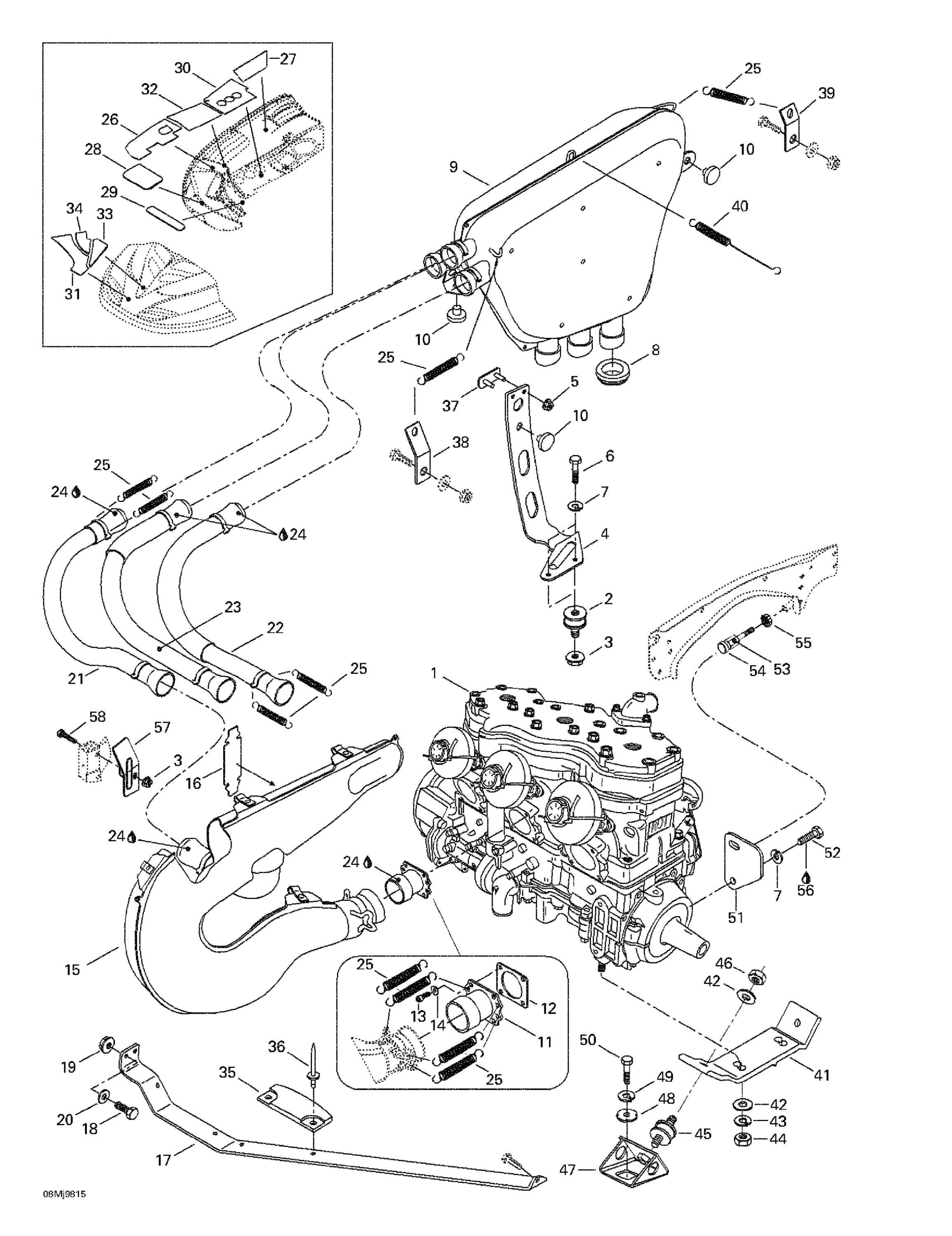 Схема узла: Engine Support And Muffler