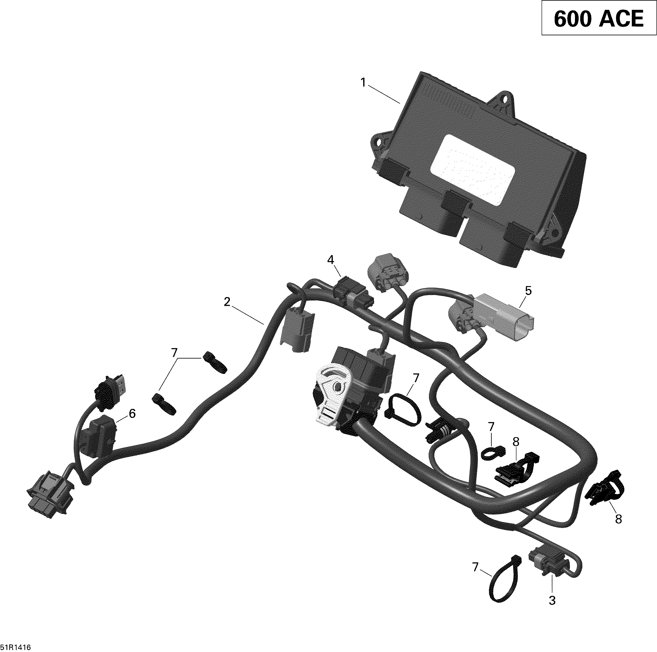 Схема узла: Engine Harness And Electronic Module