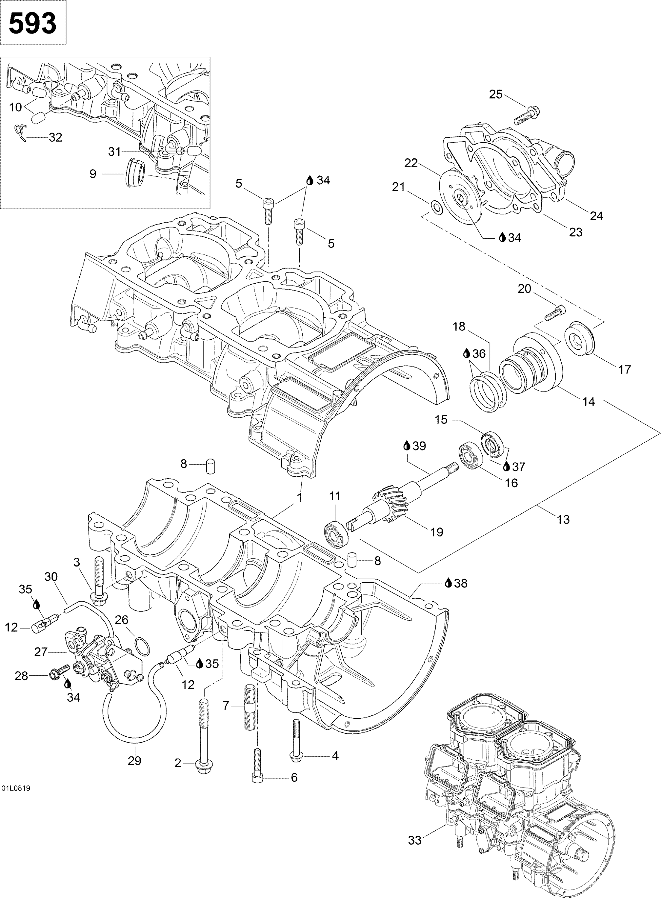 Схема узла: Crankcase