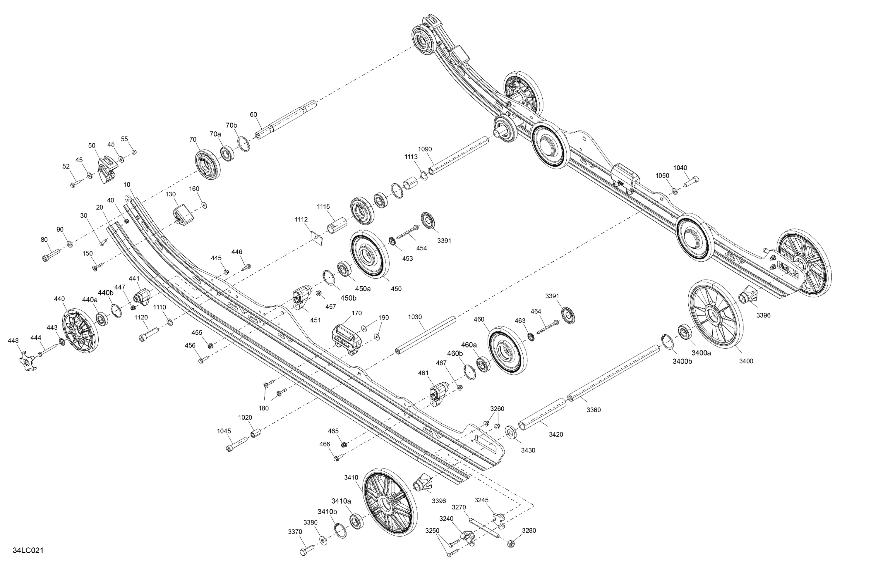 Схема узла: Suspension - Rear - Lower Section