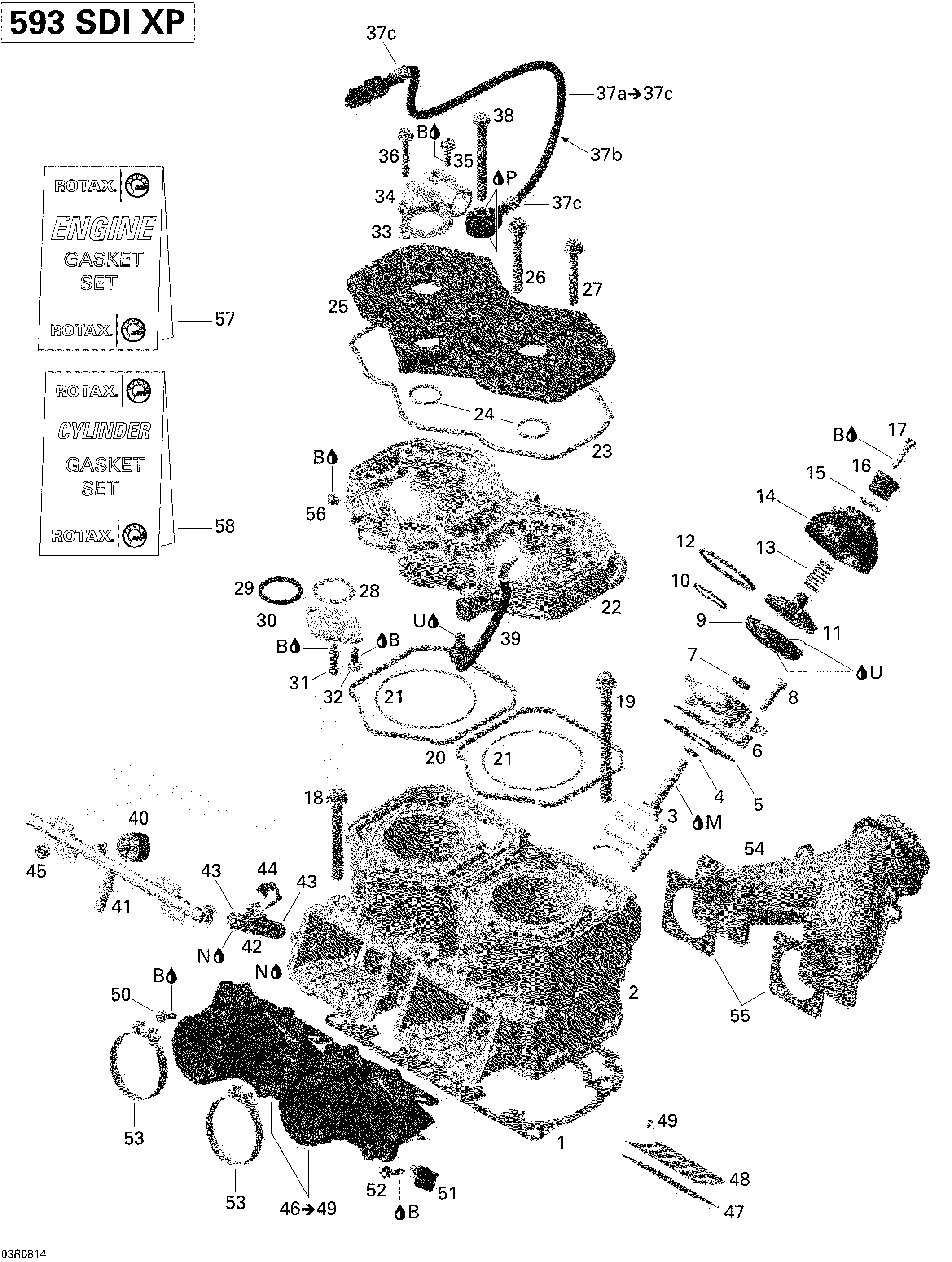 Схема узла: Cylinder and Cylinder Head