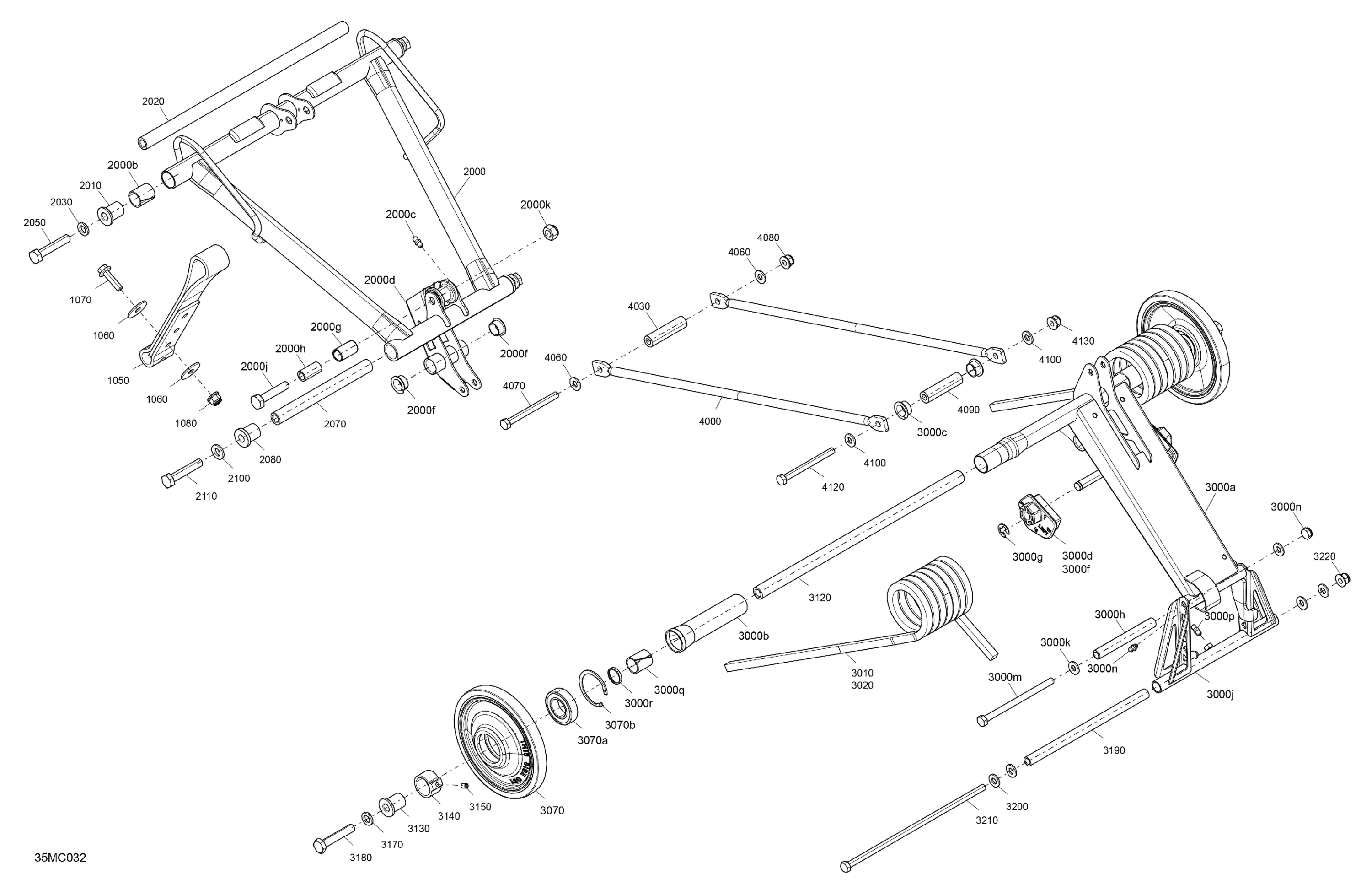 Схема узла: Suspension - Rear - Upper Section