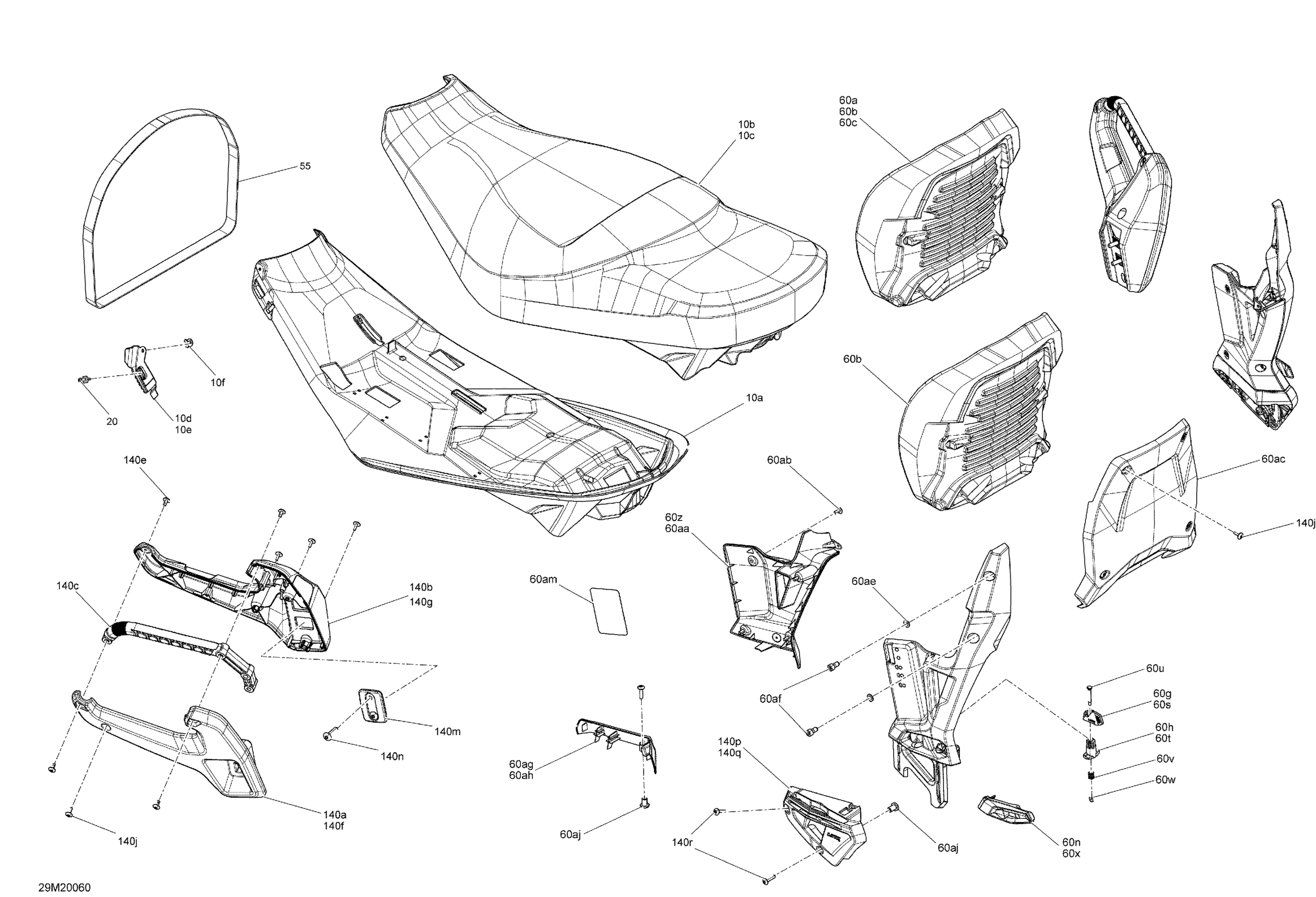 Схема узла: Seat - Main Section - Sport