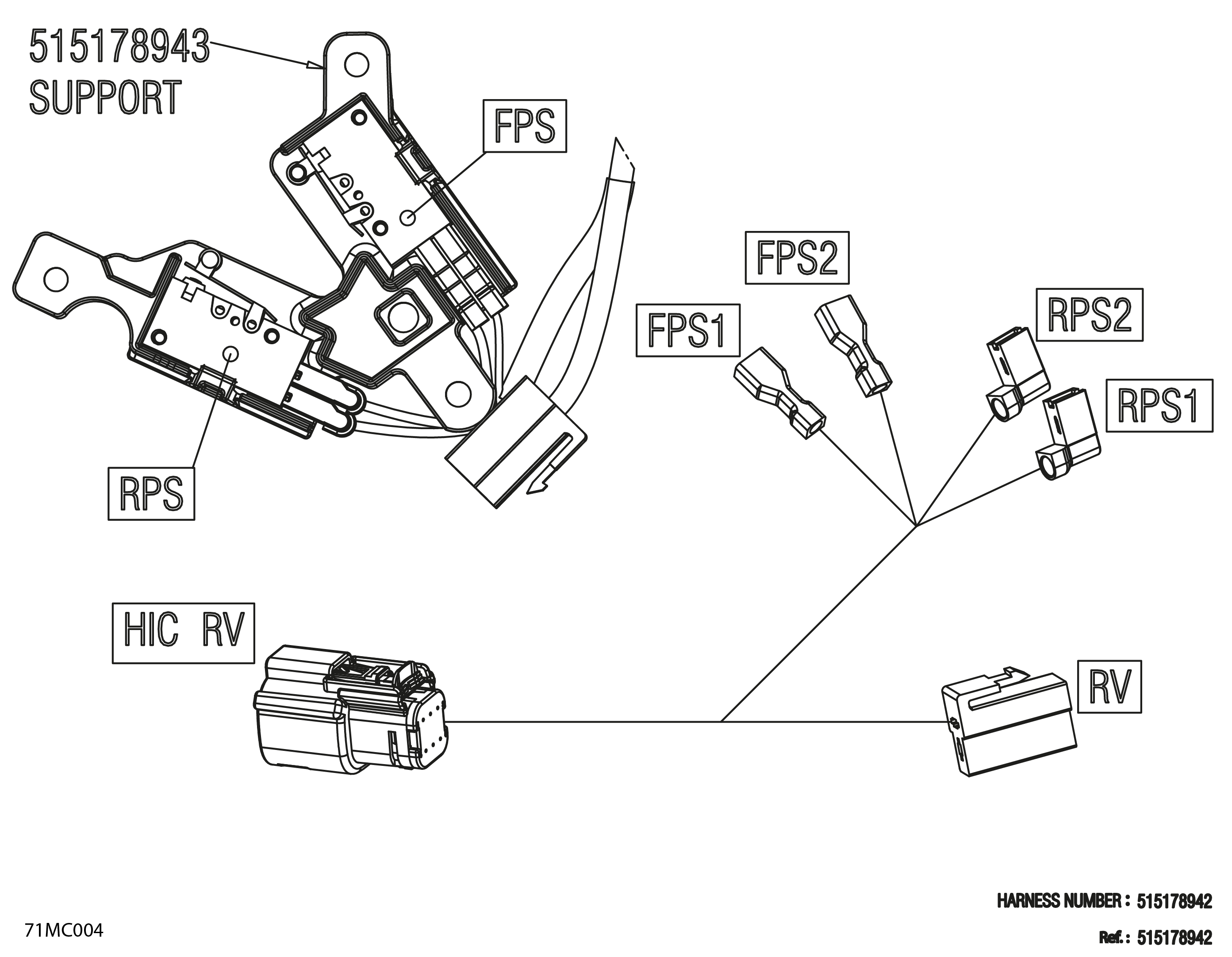 Electric - Reverse Wiring Harness - 515178942