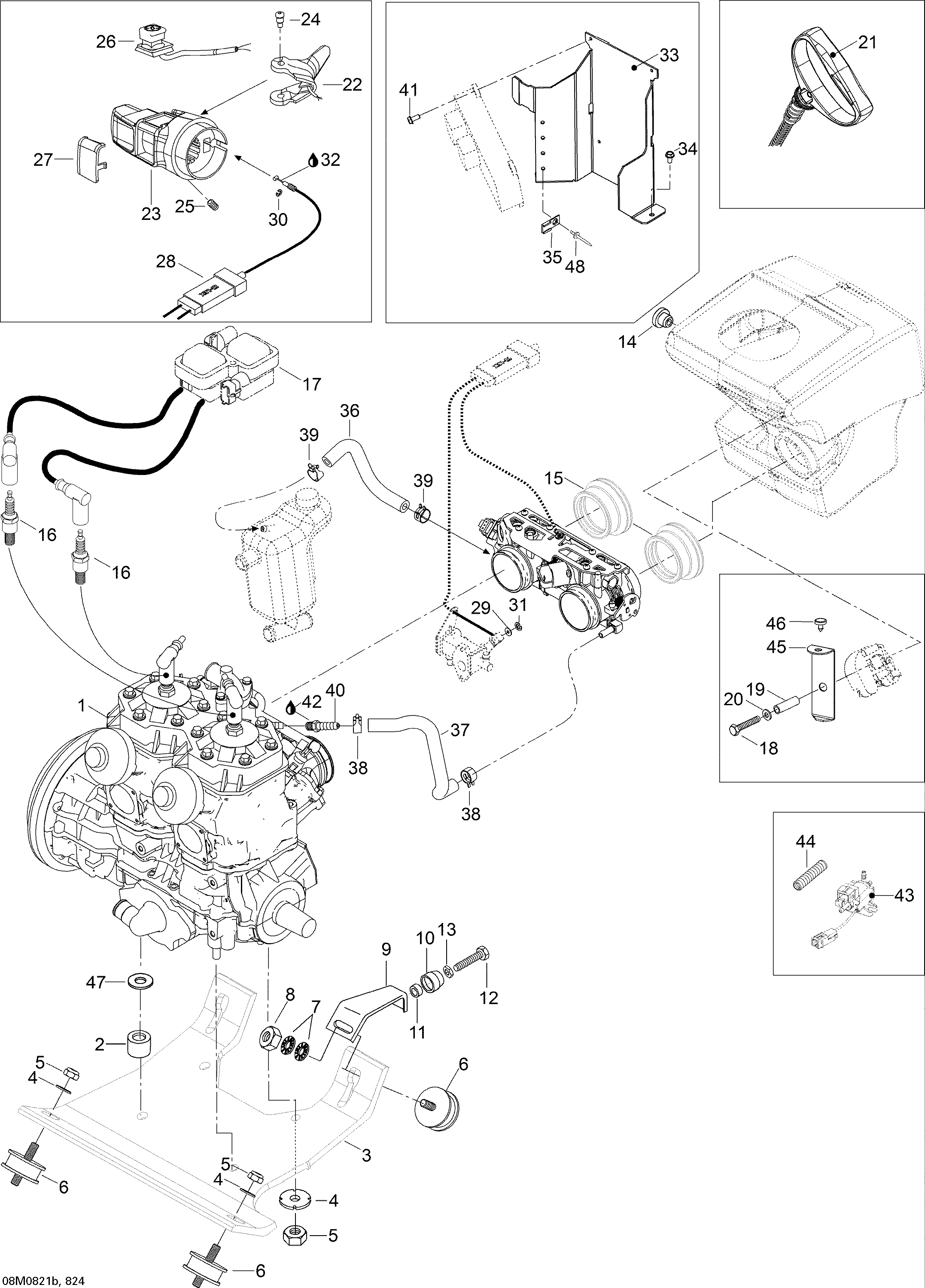 Схема узла: Engine And Engine Support