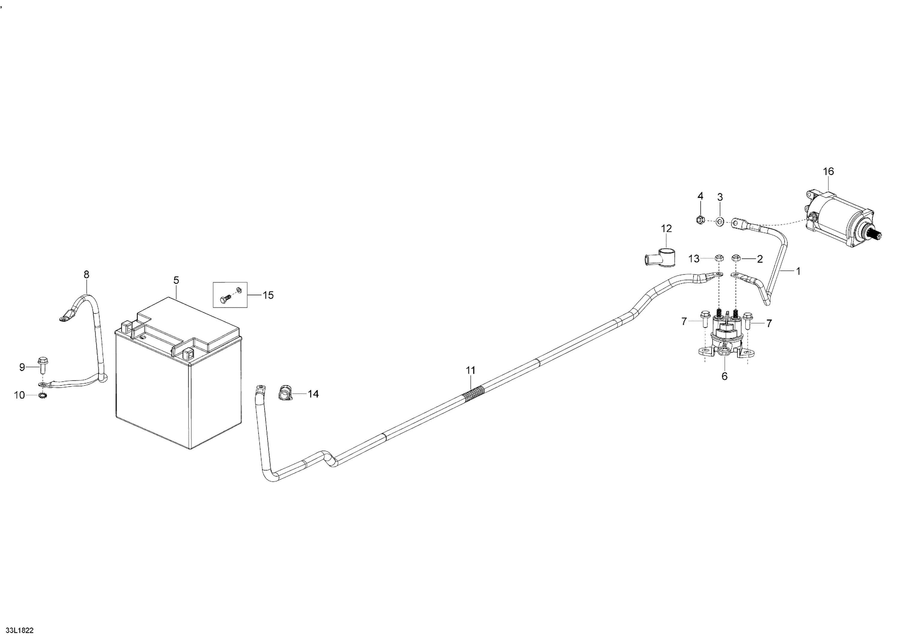 Battery And Electric Starter