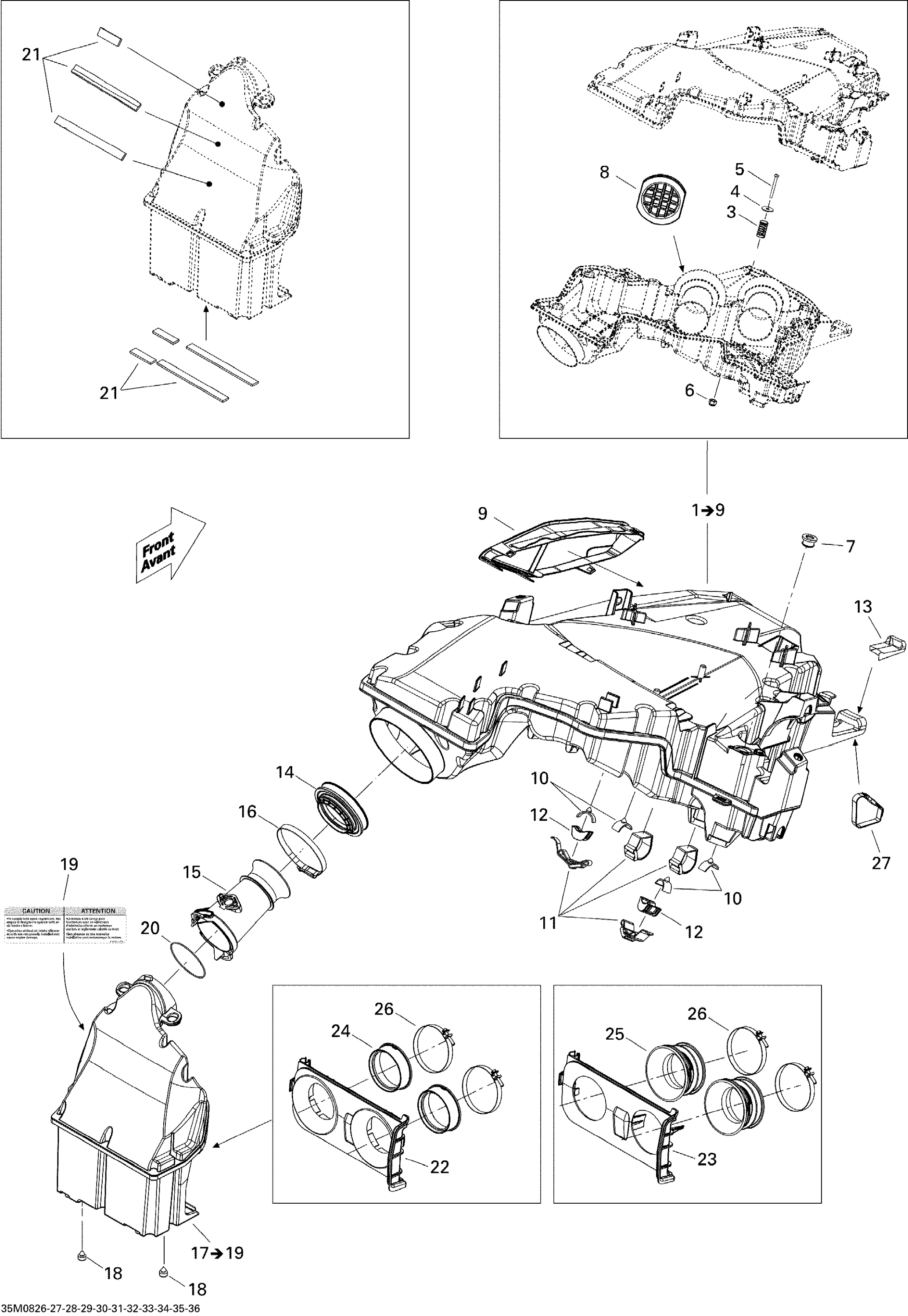 Схема узла: Air Intake System 800R