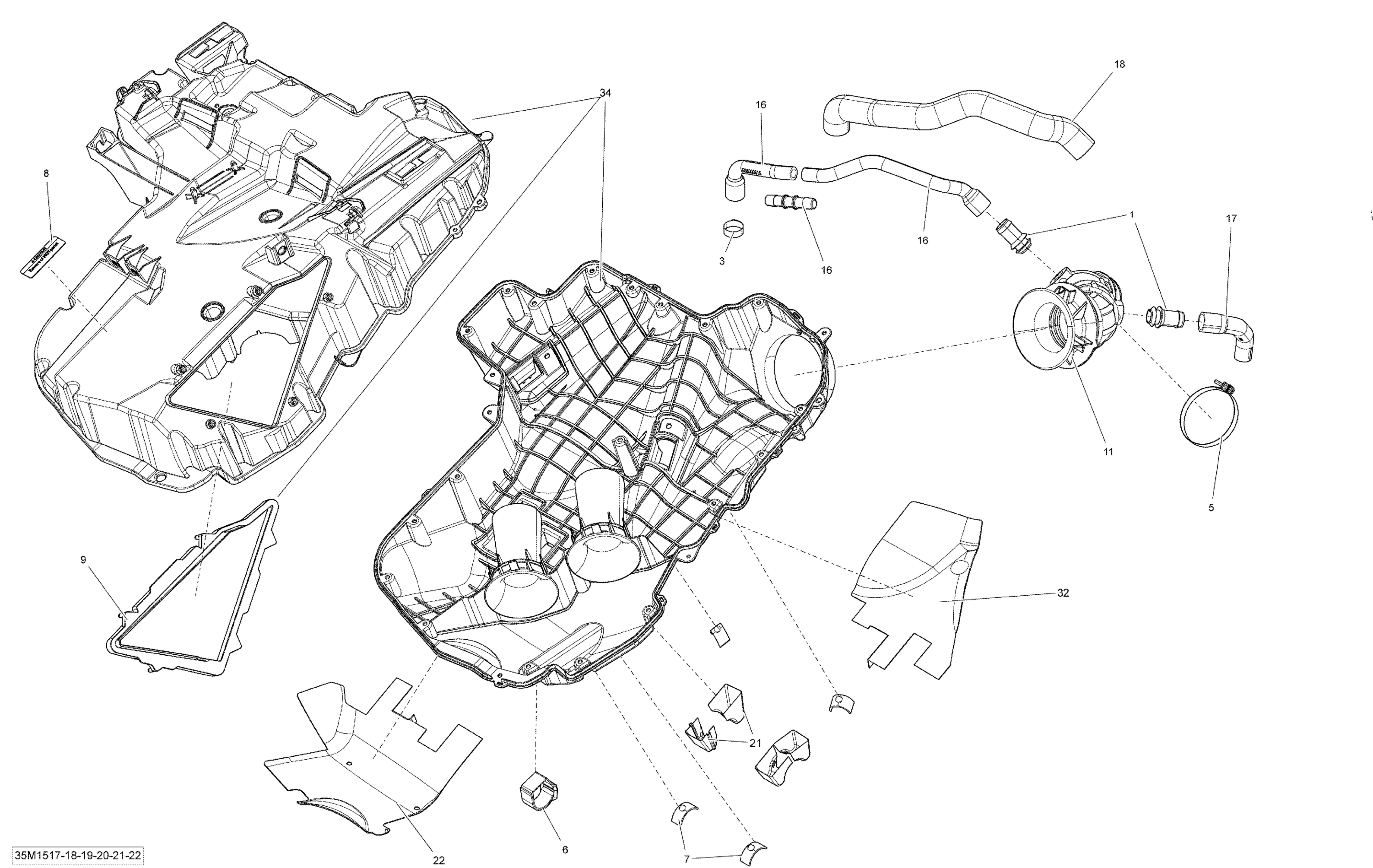 Схема узла: Air Intake System _35M1522