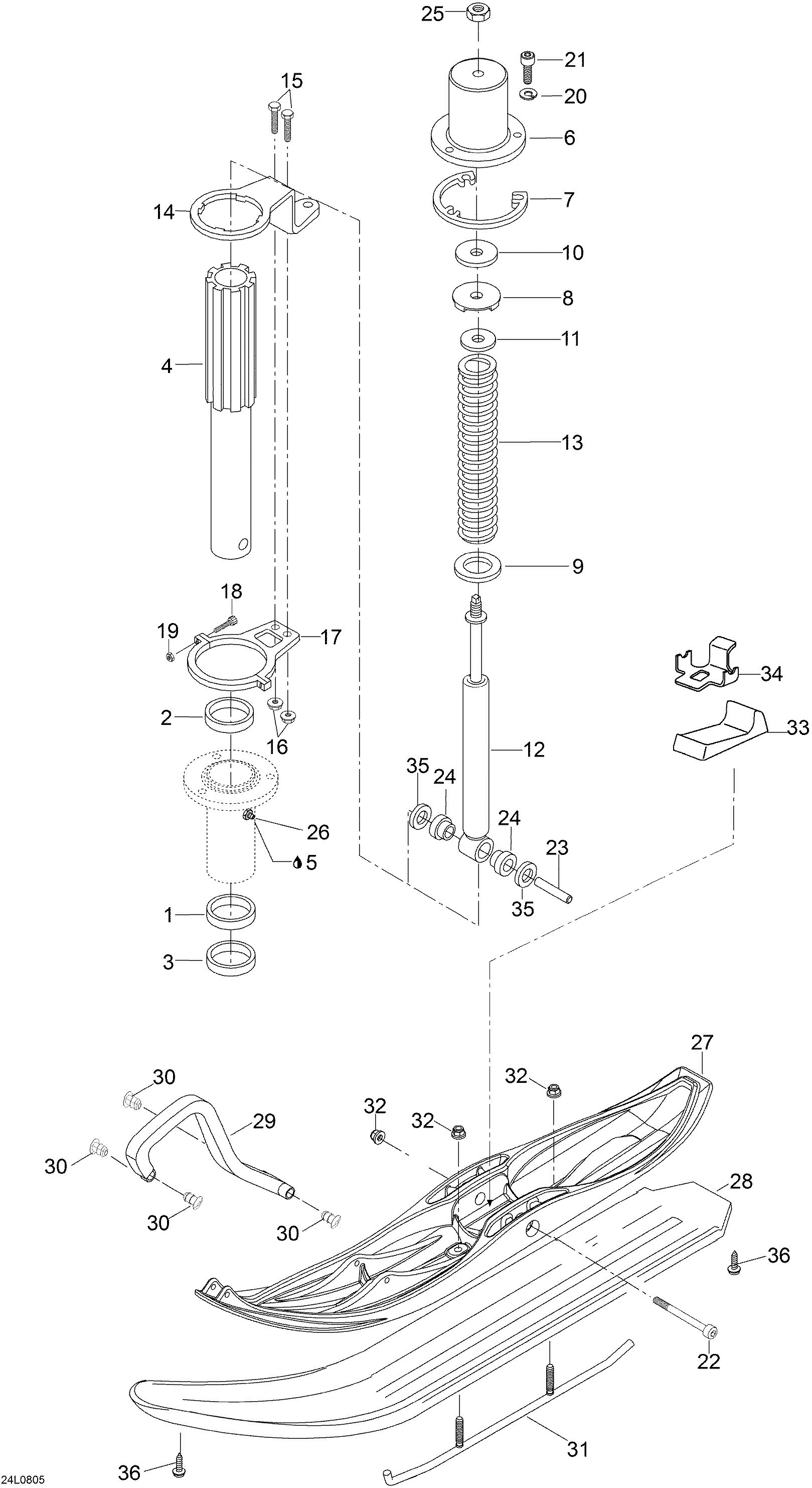 Front Suspension And Ski