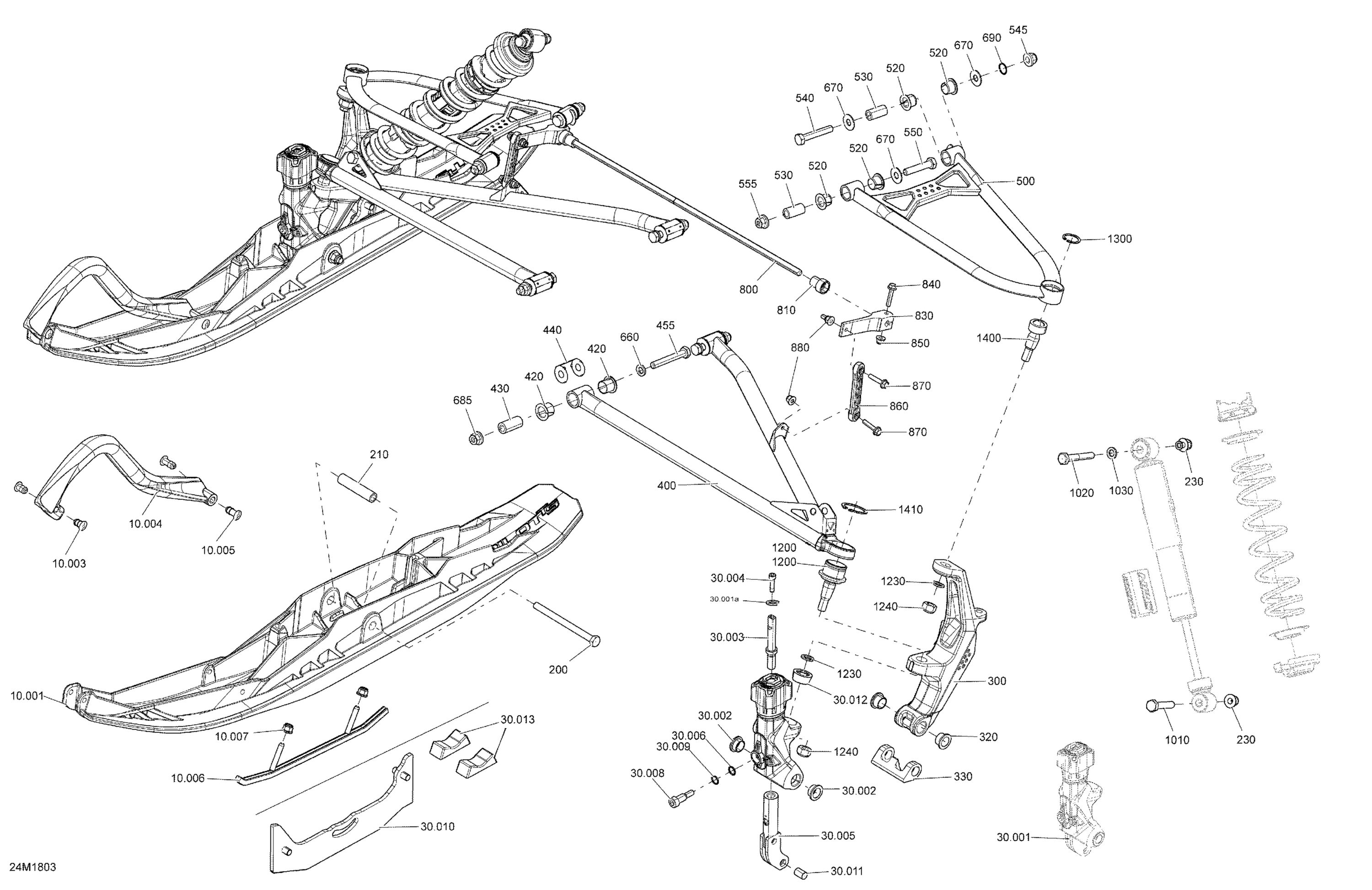 Front Suspension And Ski MXZ - Package TNT Except 850 E-TEC