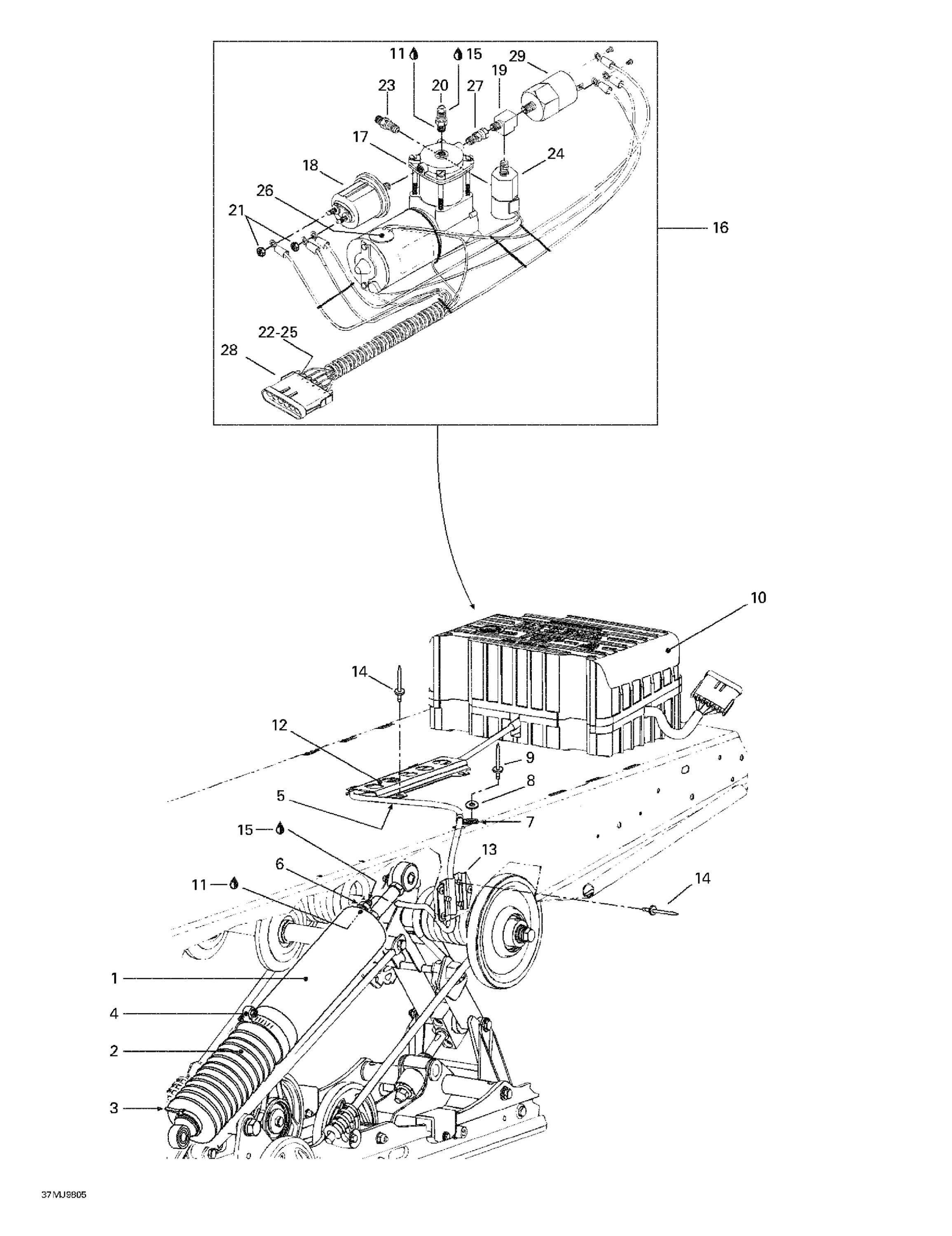 Air Shock And Compressor