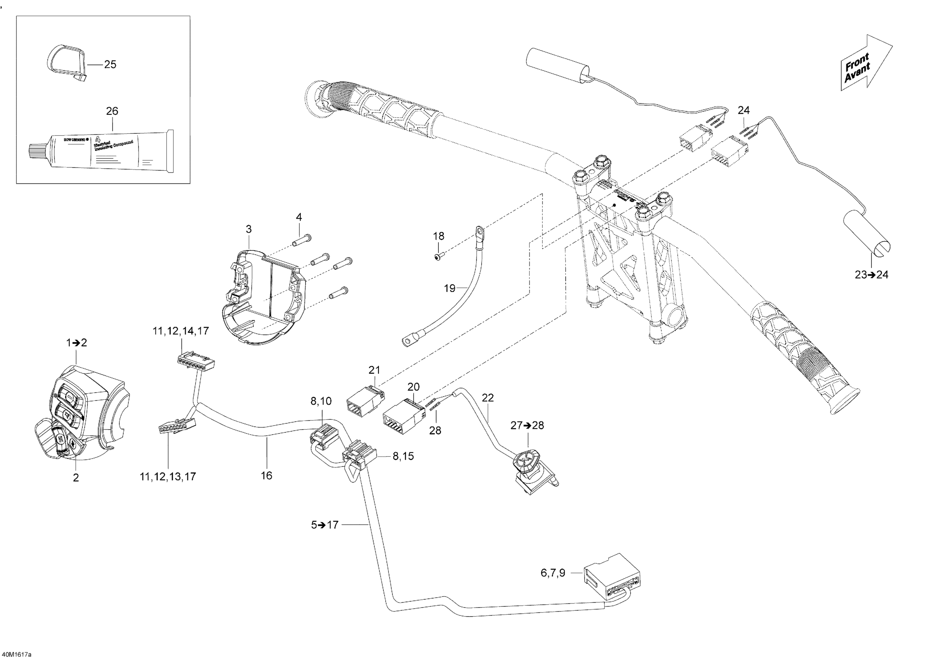 Steering Wiring Harness - 550F