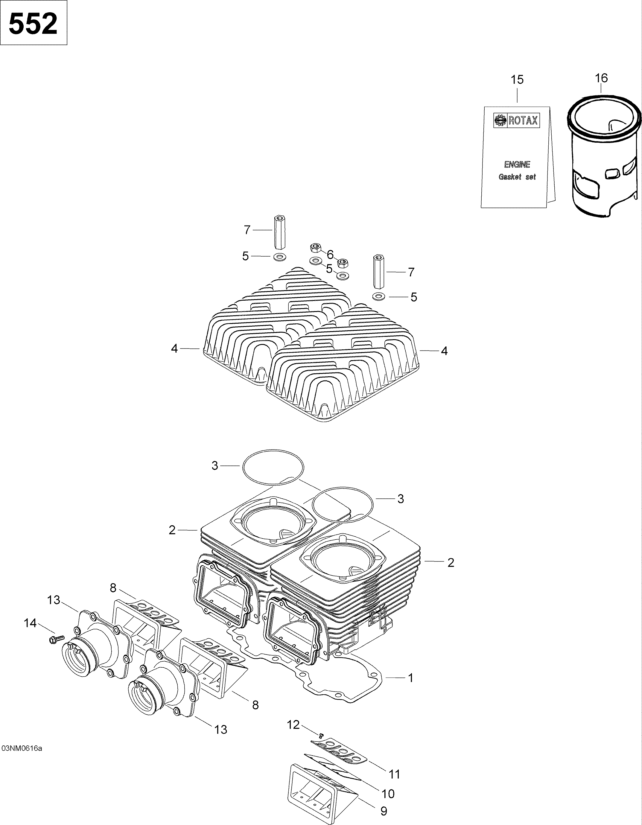 Cylinder and Cylinder Head 552