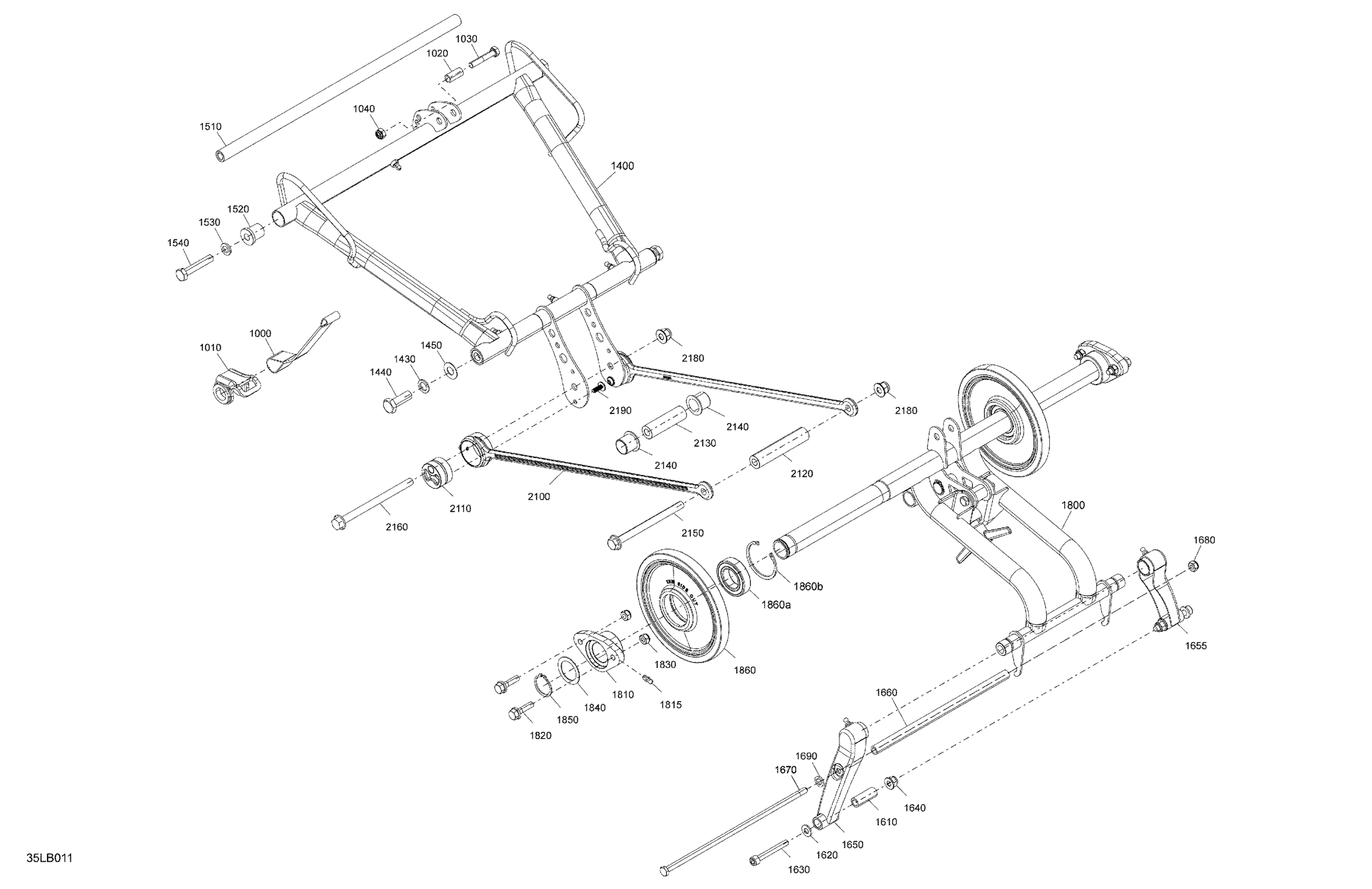 Схема узла: Suspension - Rear - Upper Section