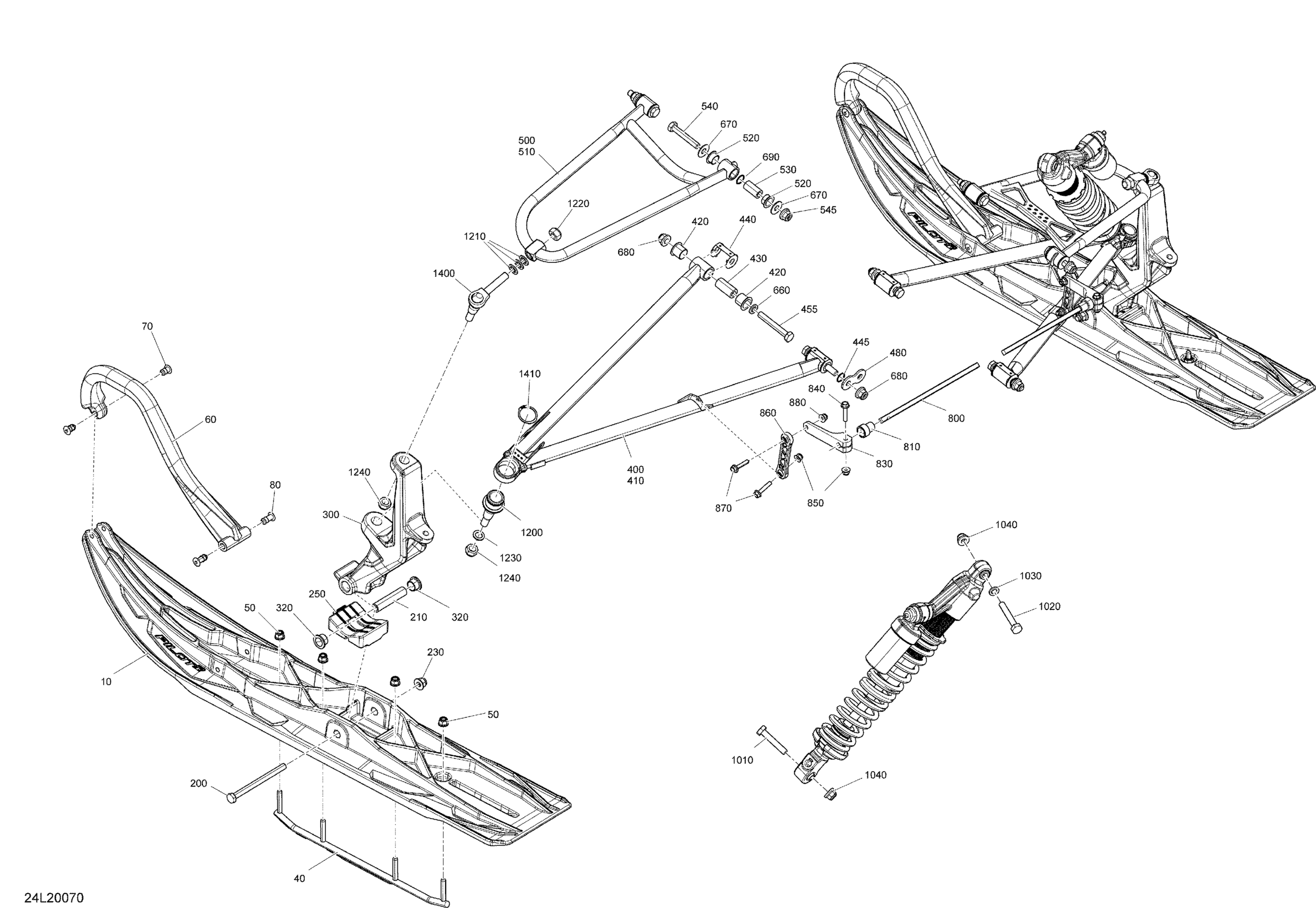 Схема узла: Suspension, Front - System - Racing