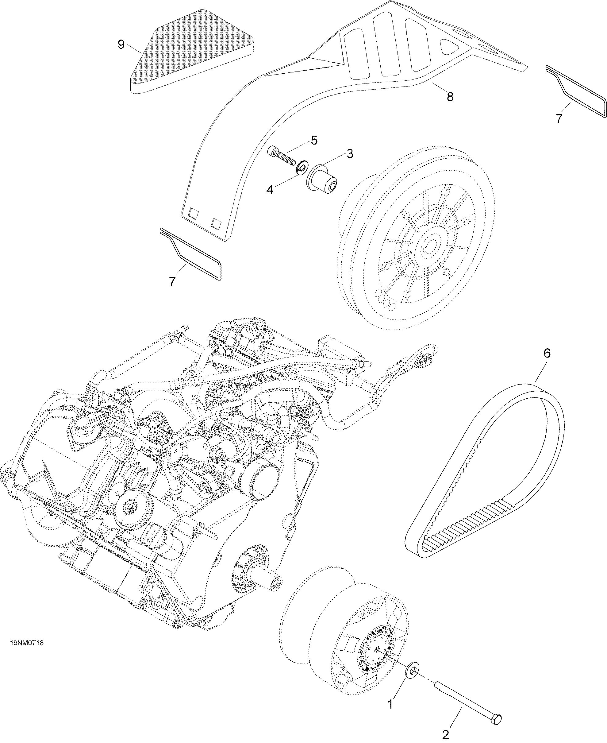 Схема узла: Pulley system