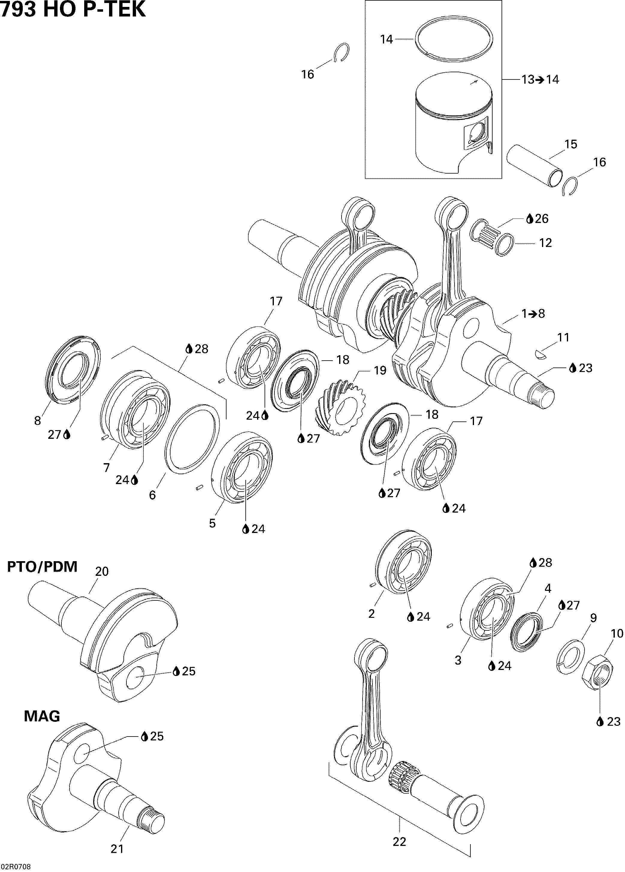 Схема узла: Crankshaft And Pistons