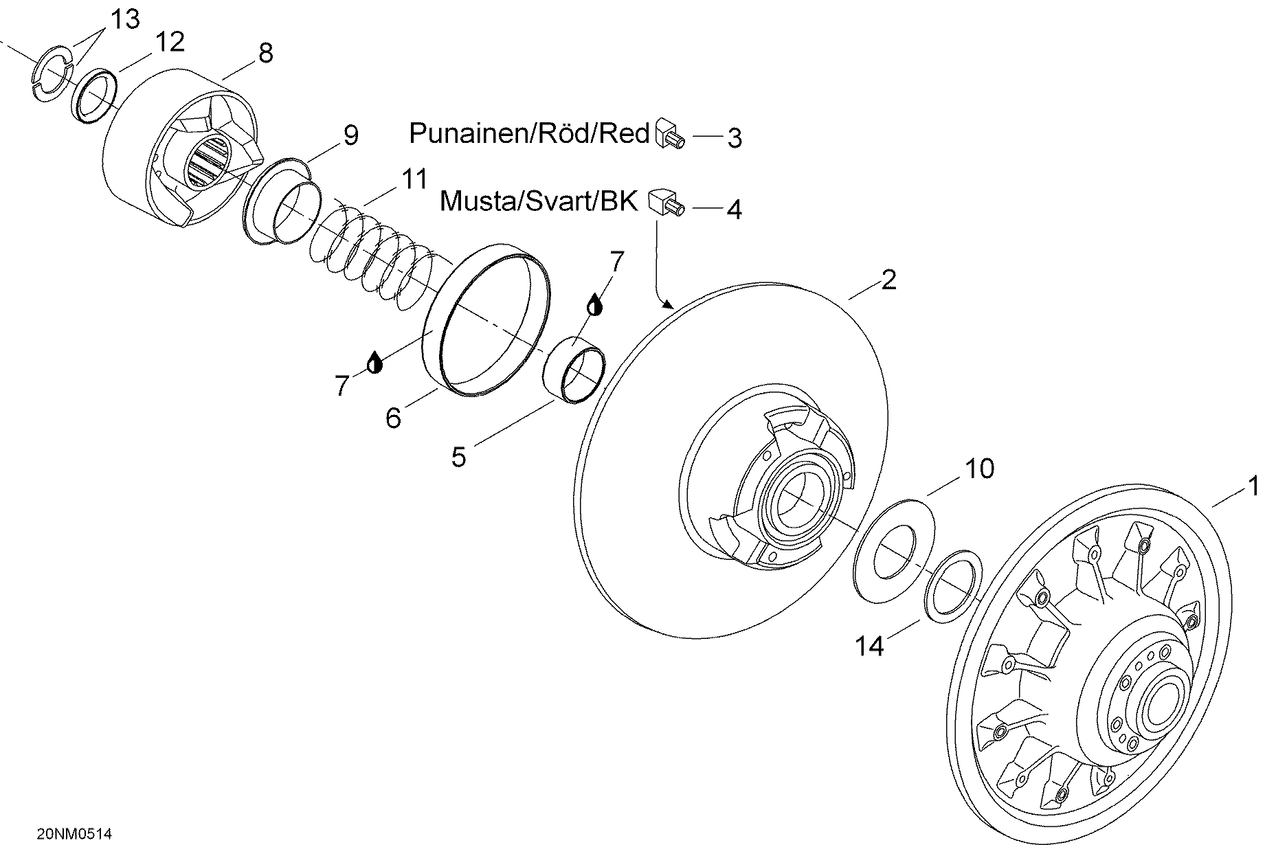 Driven pulley