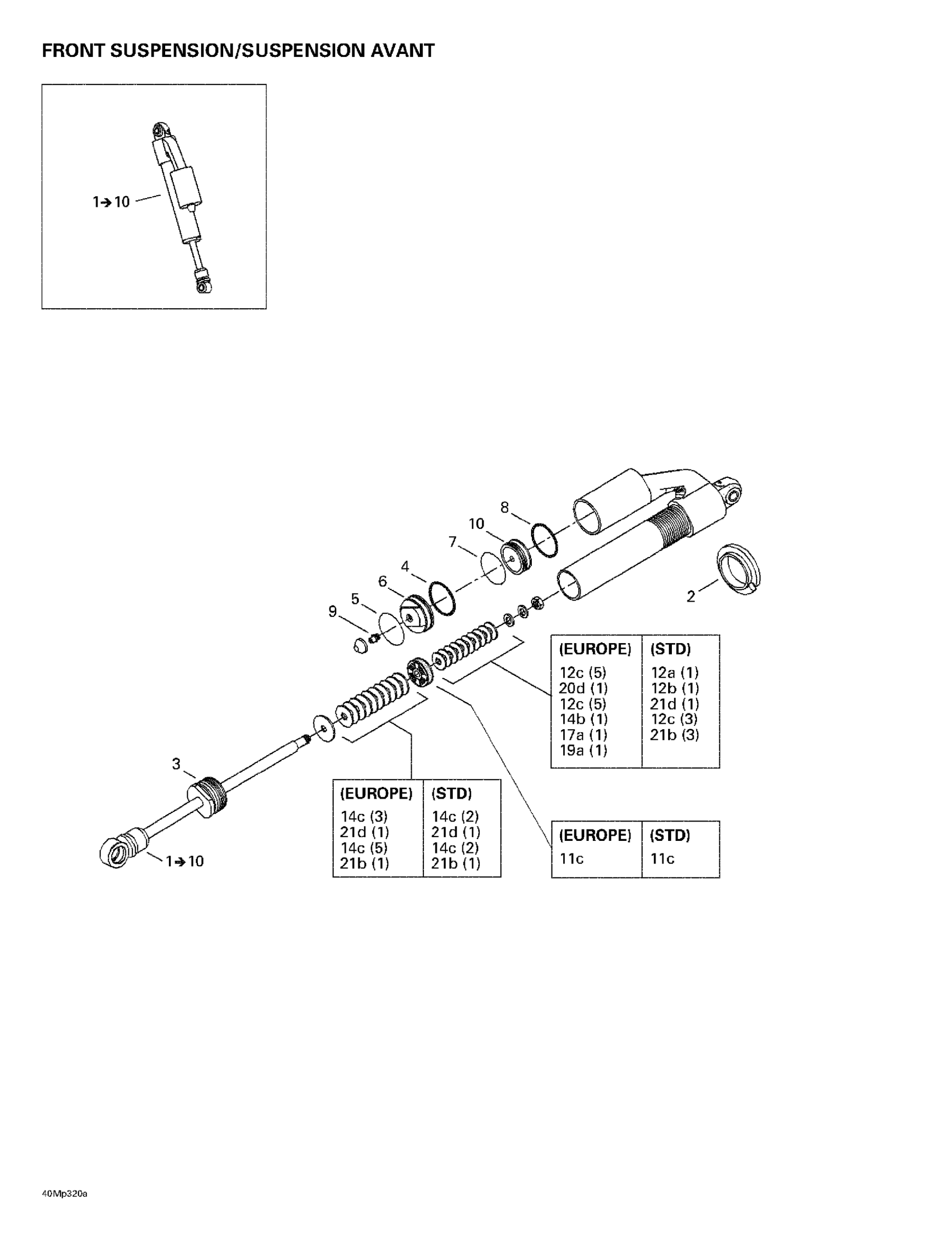 Front Take Apart Shocks