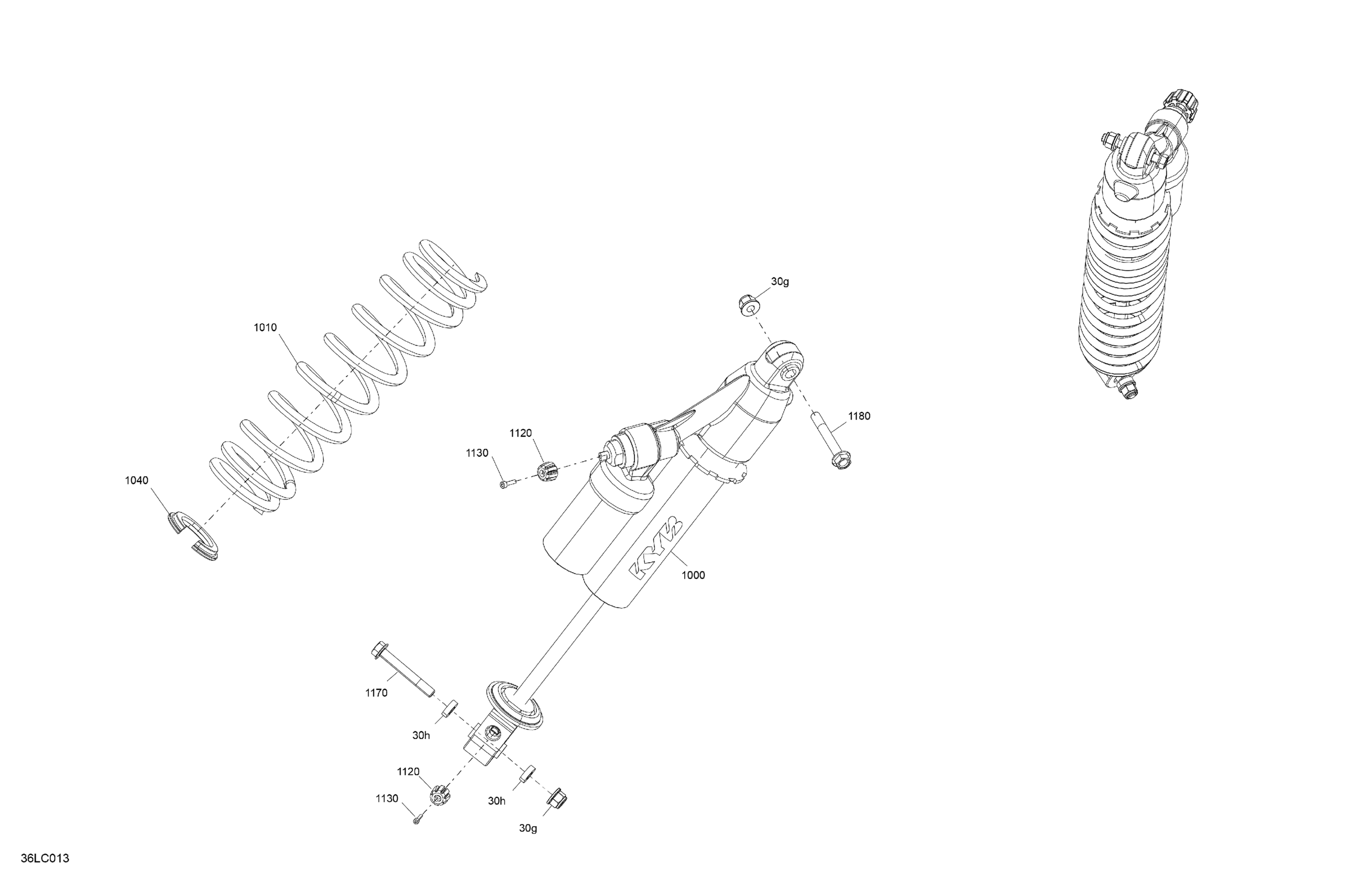 Схема узла: Suspension - Front Shocks