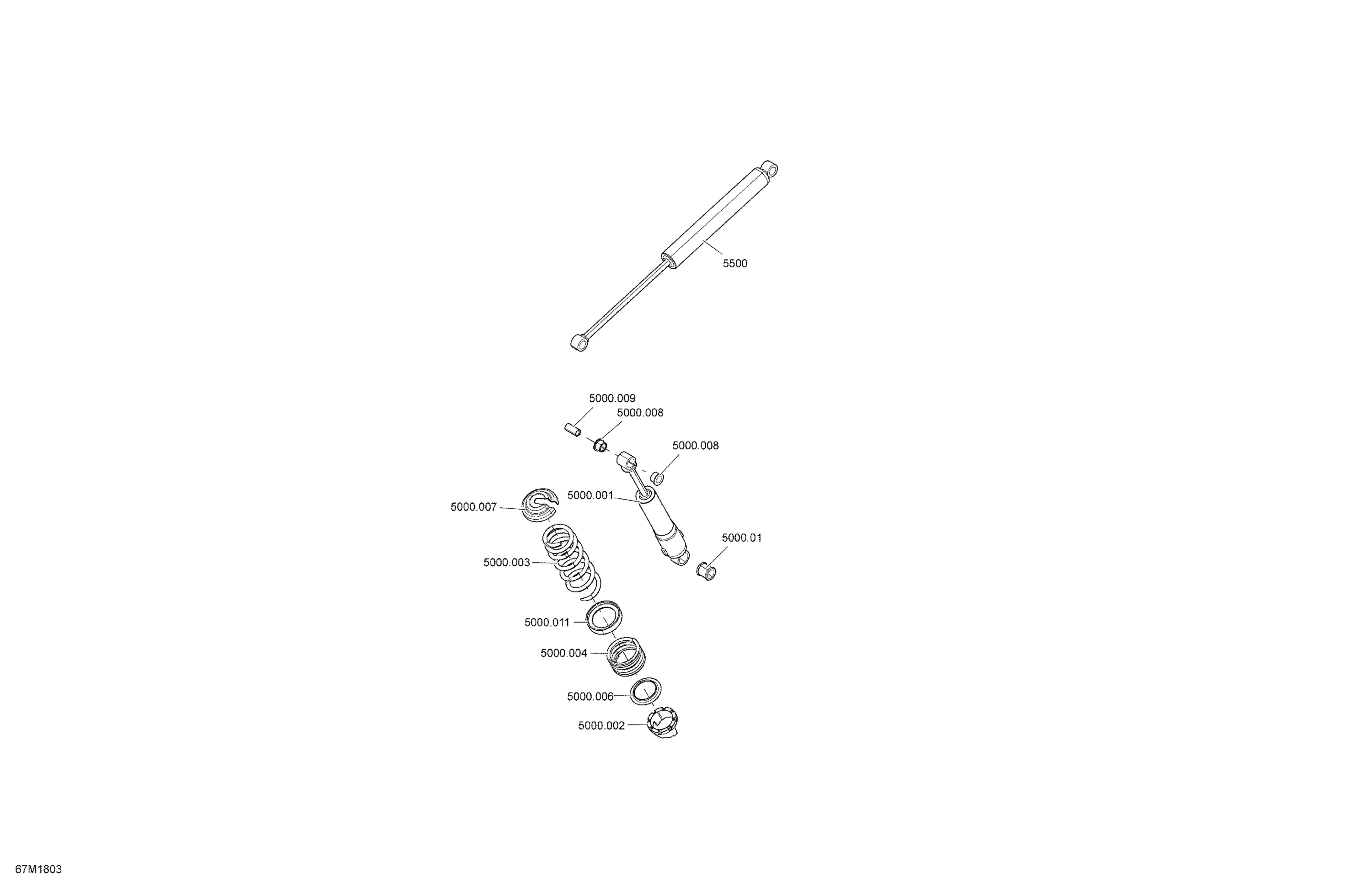 Rear Shocks Grand Touring - 600HO E-TEC - Package LE