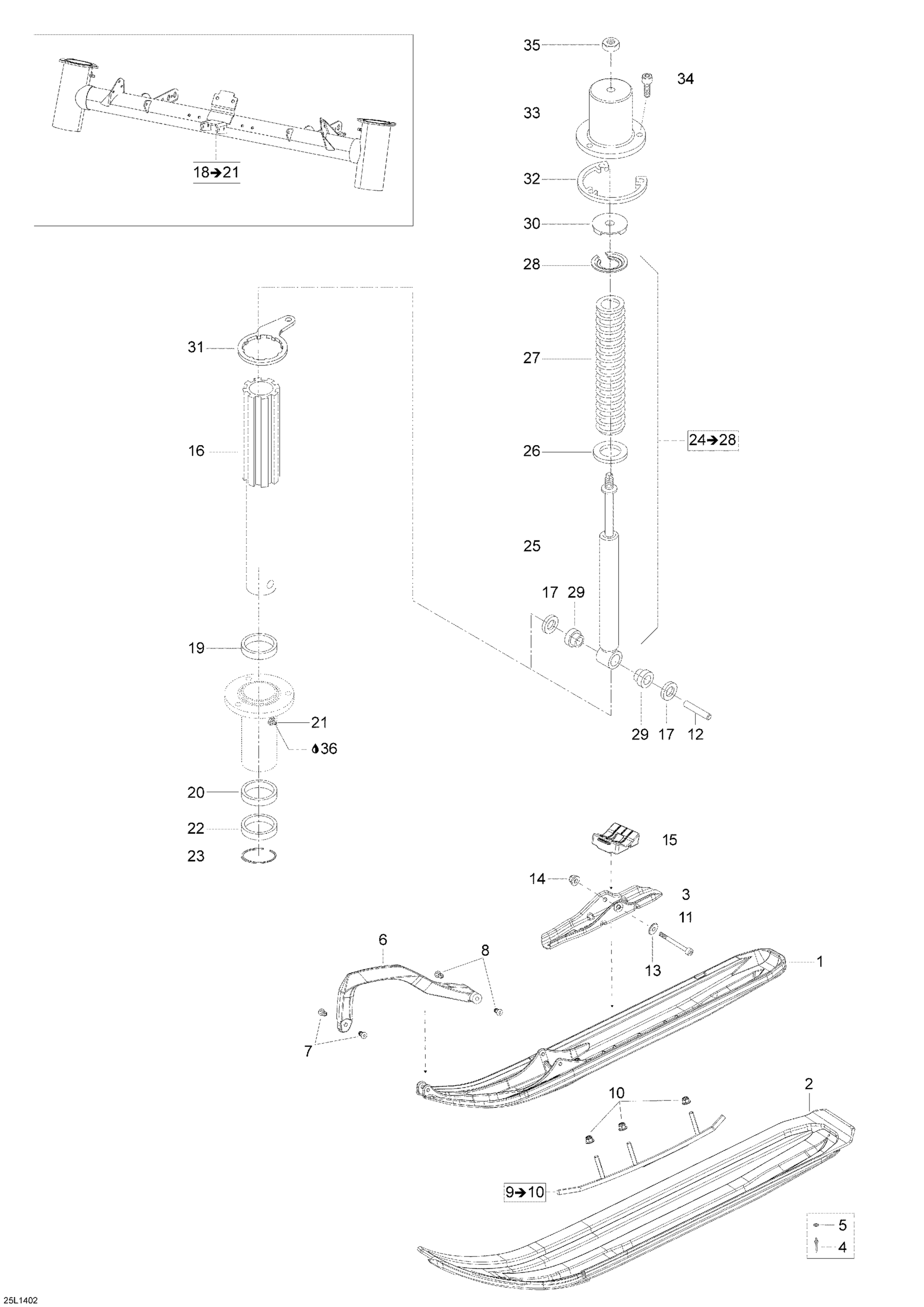 Front Suspension And Ski