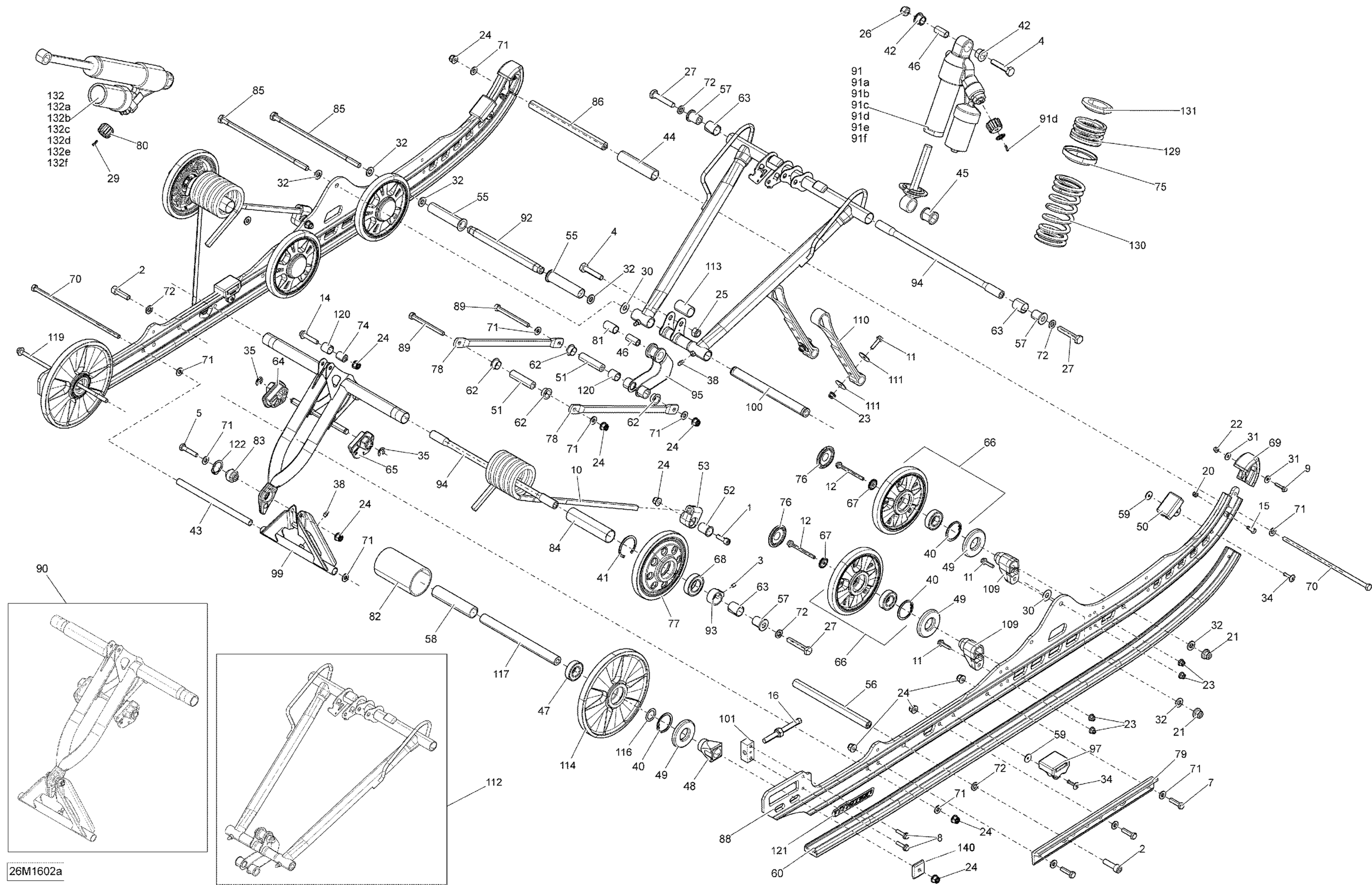 Схема узла: Rear Suspension - 146-154