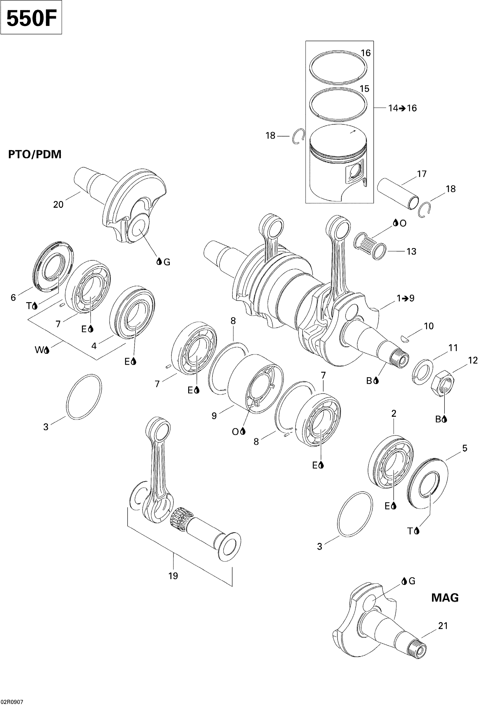 Схема узла: Crankshaft And Piston