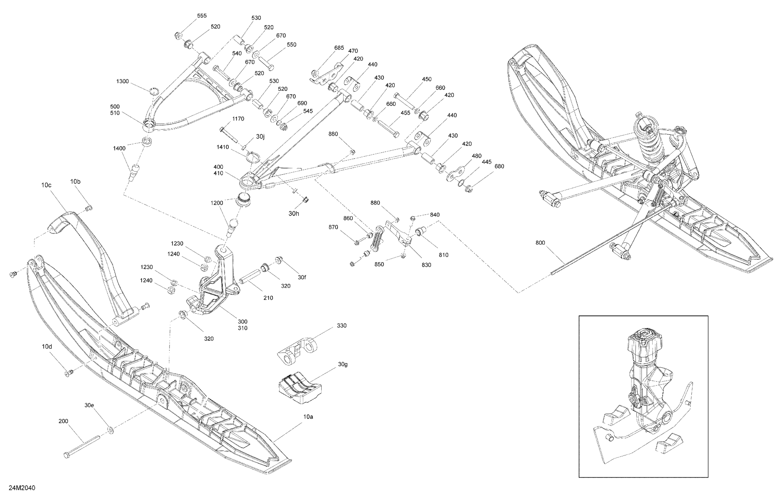 Suspension, Front - System - Ski Pilot TS - X