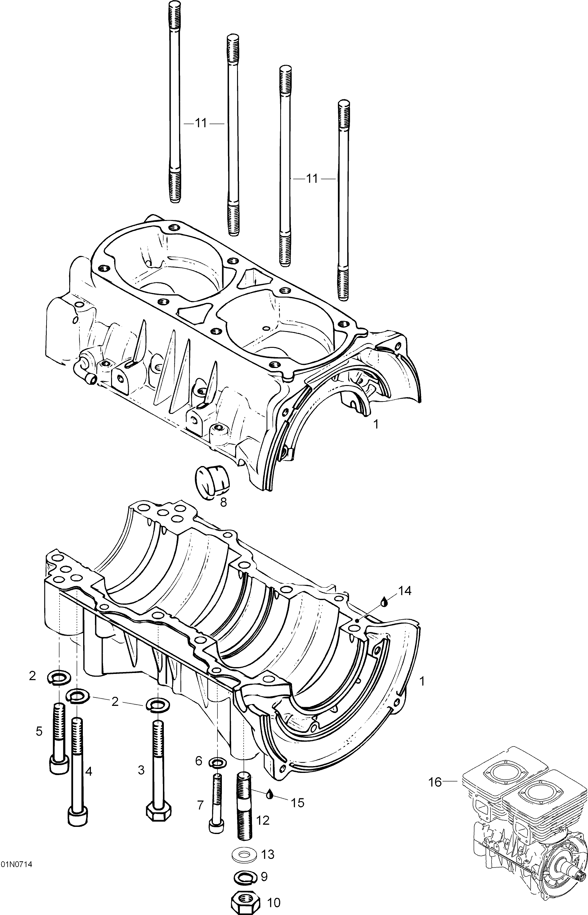 Схема узла: Crankcase