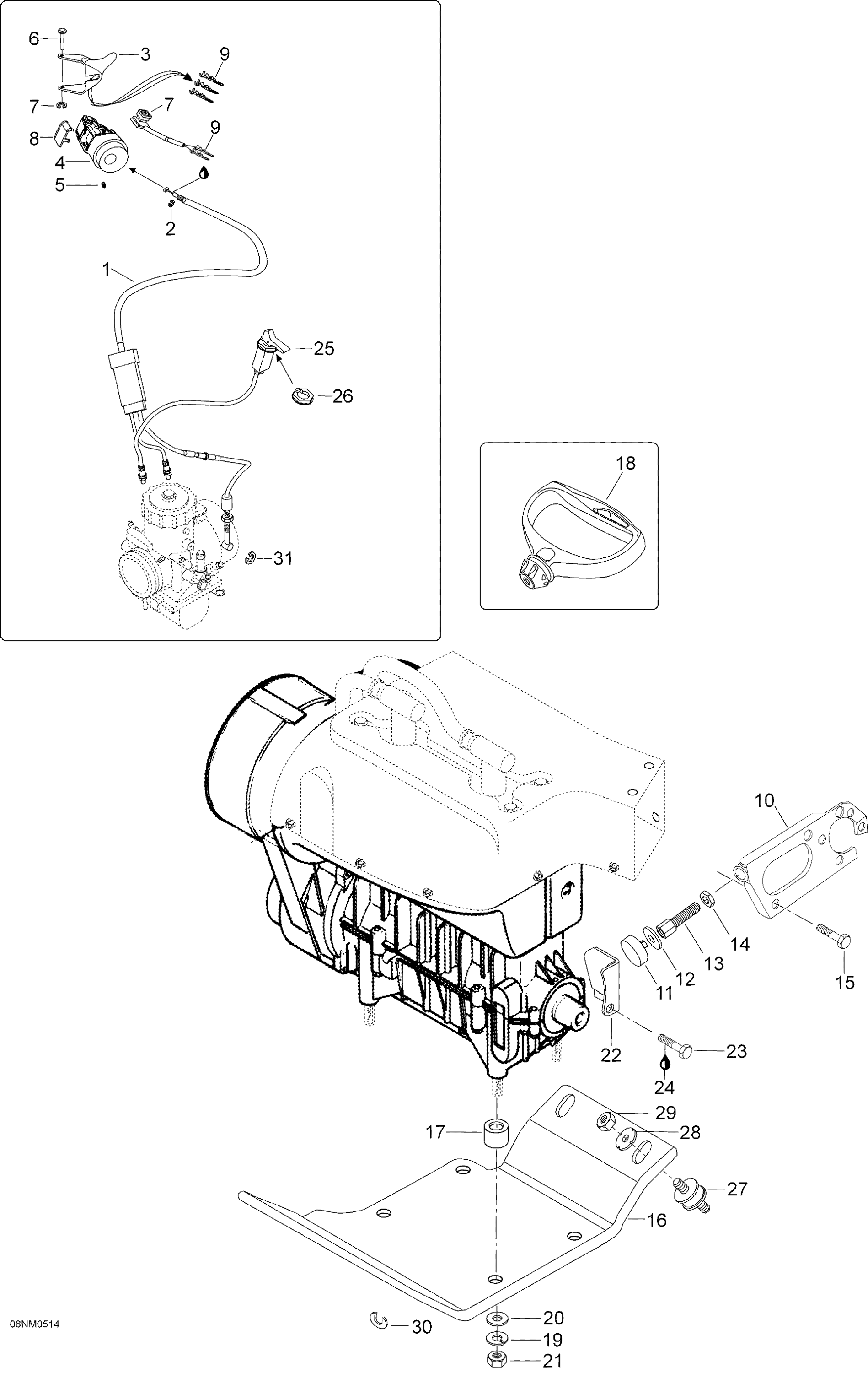 Схема узла: Engine And Engine Support