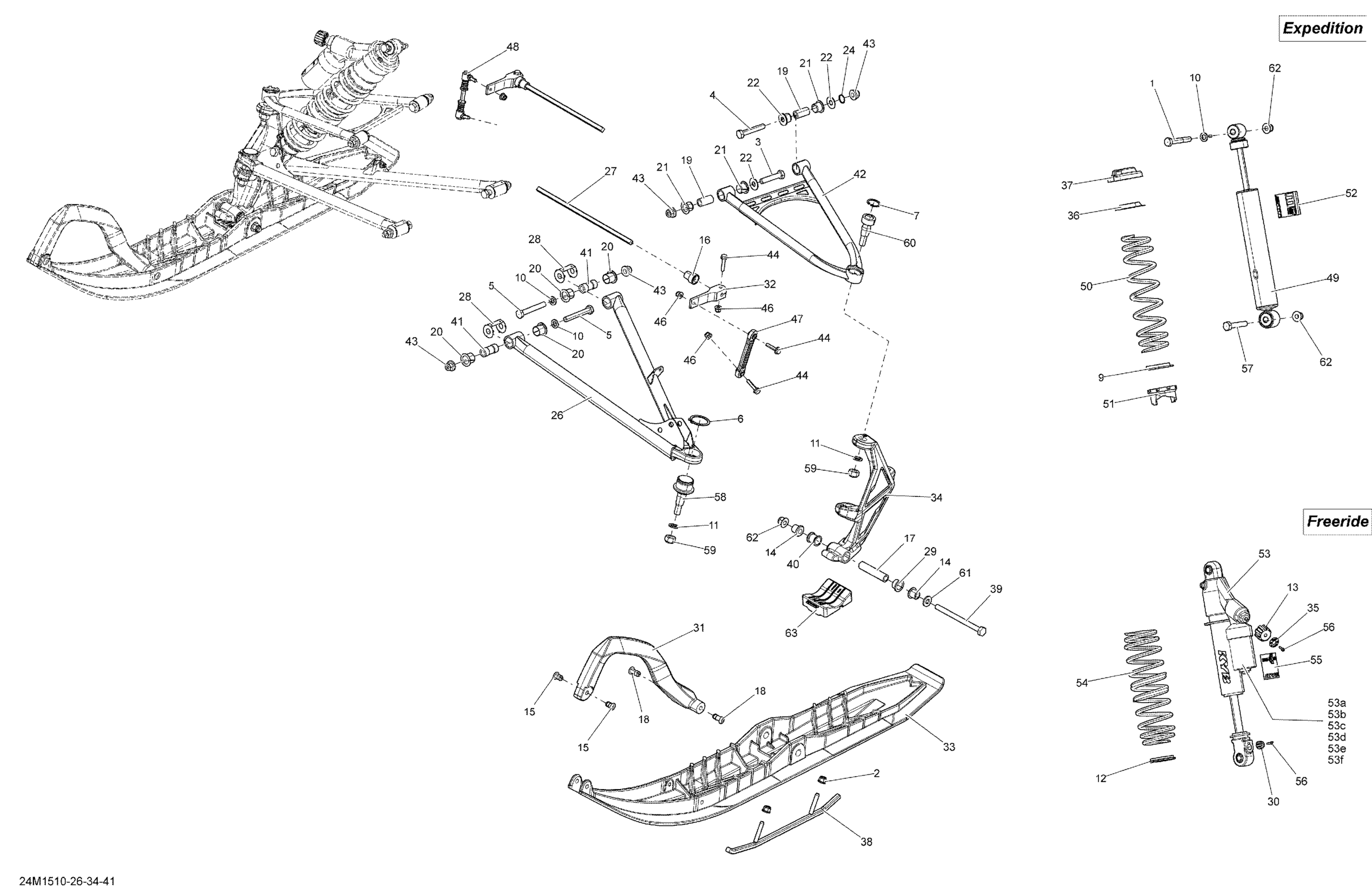 Front Suspension And Ski _24M1510