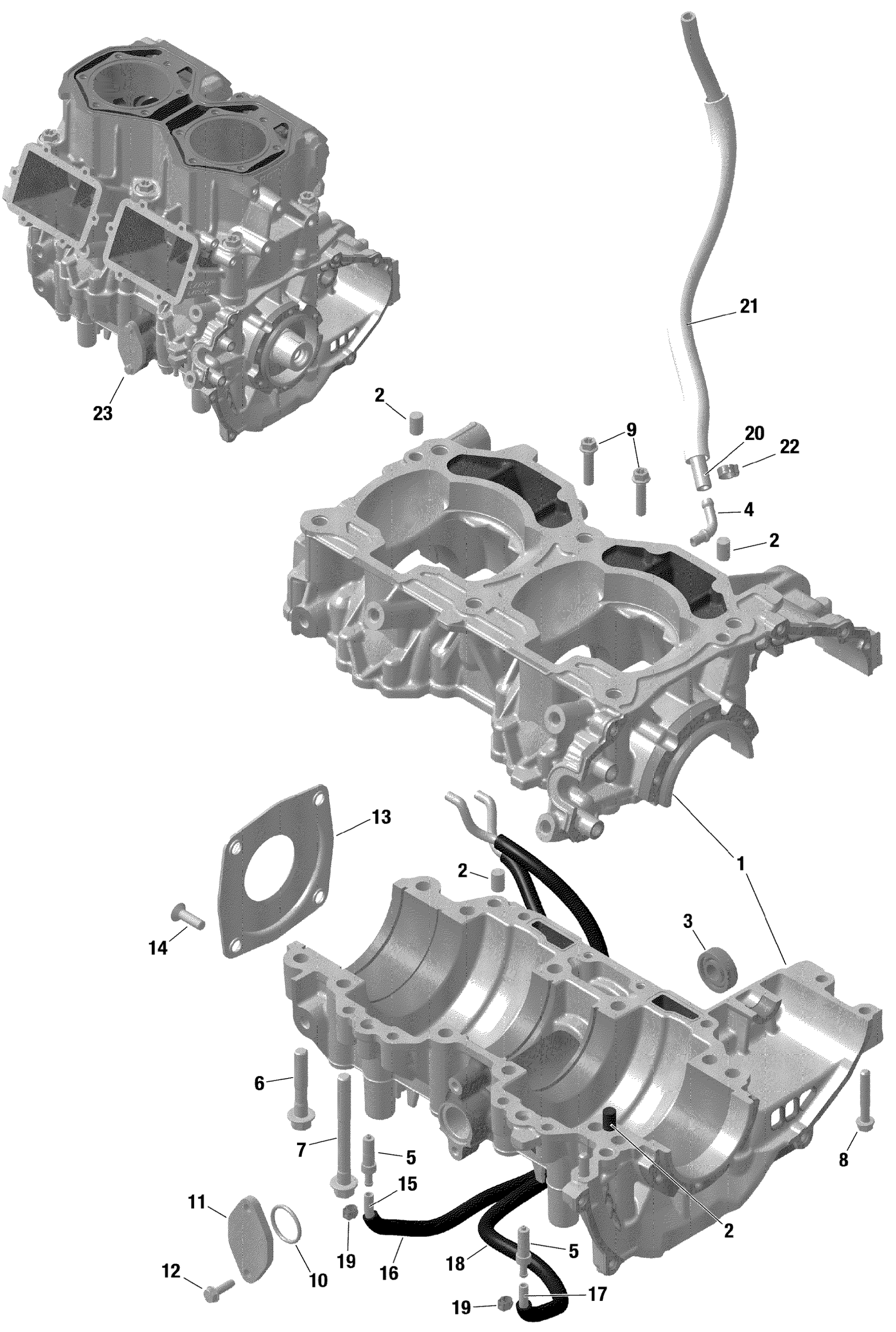 Engine - Crankcase - 600R E-TEC