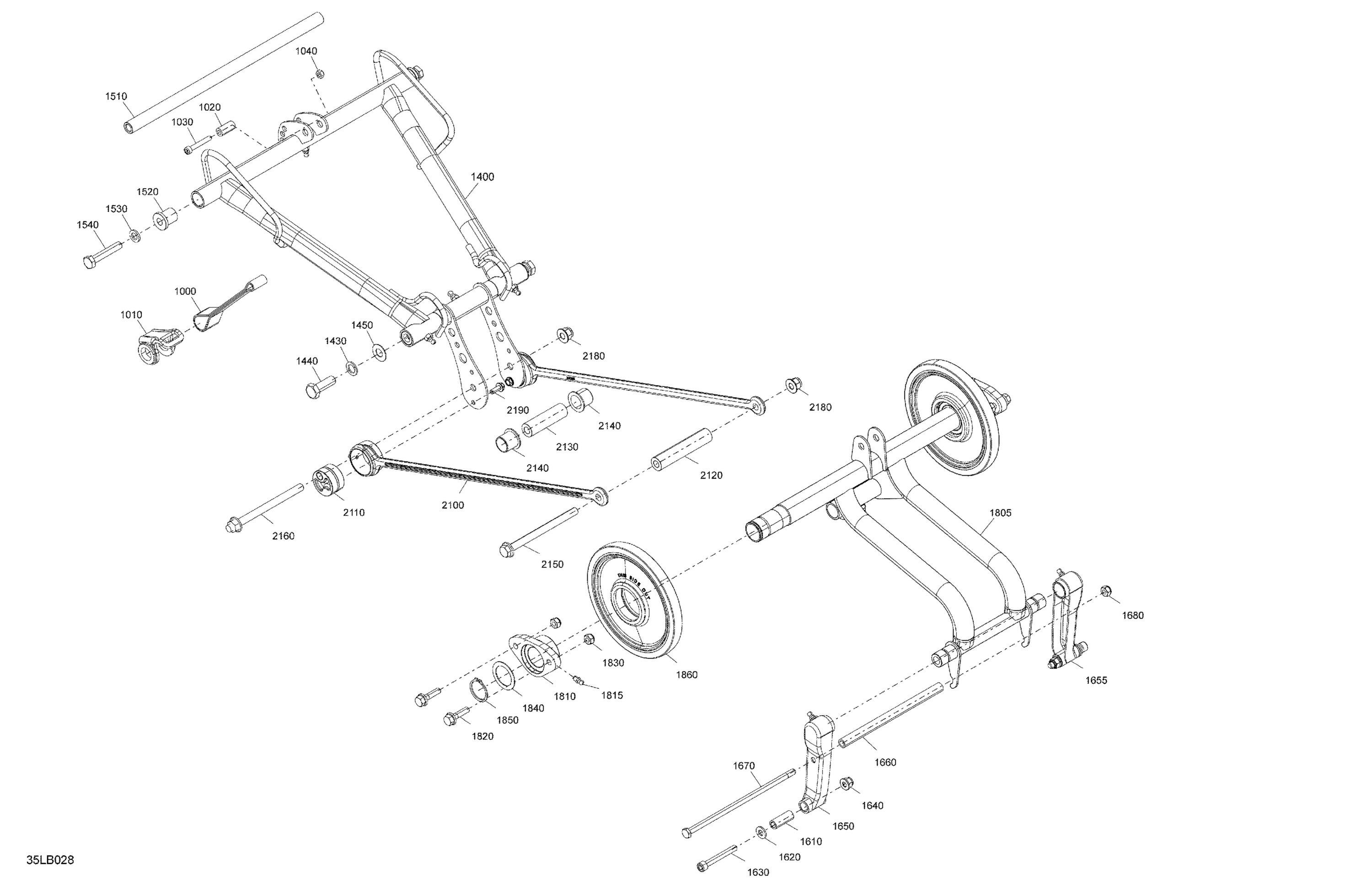 Схема узла: Suspension - Rear - Upper Section