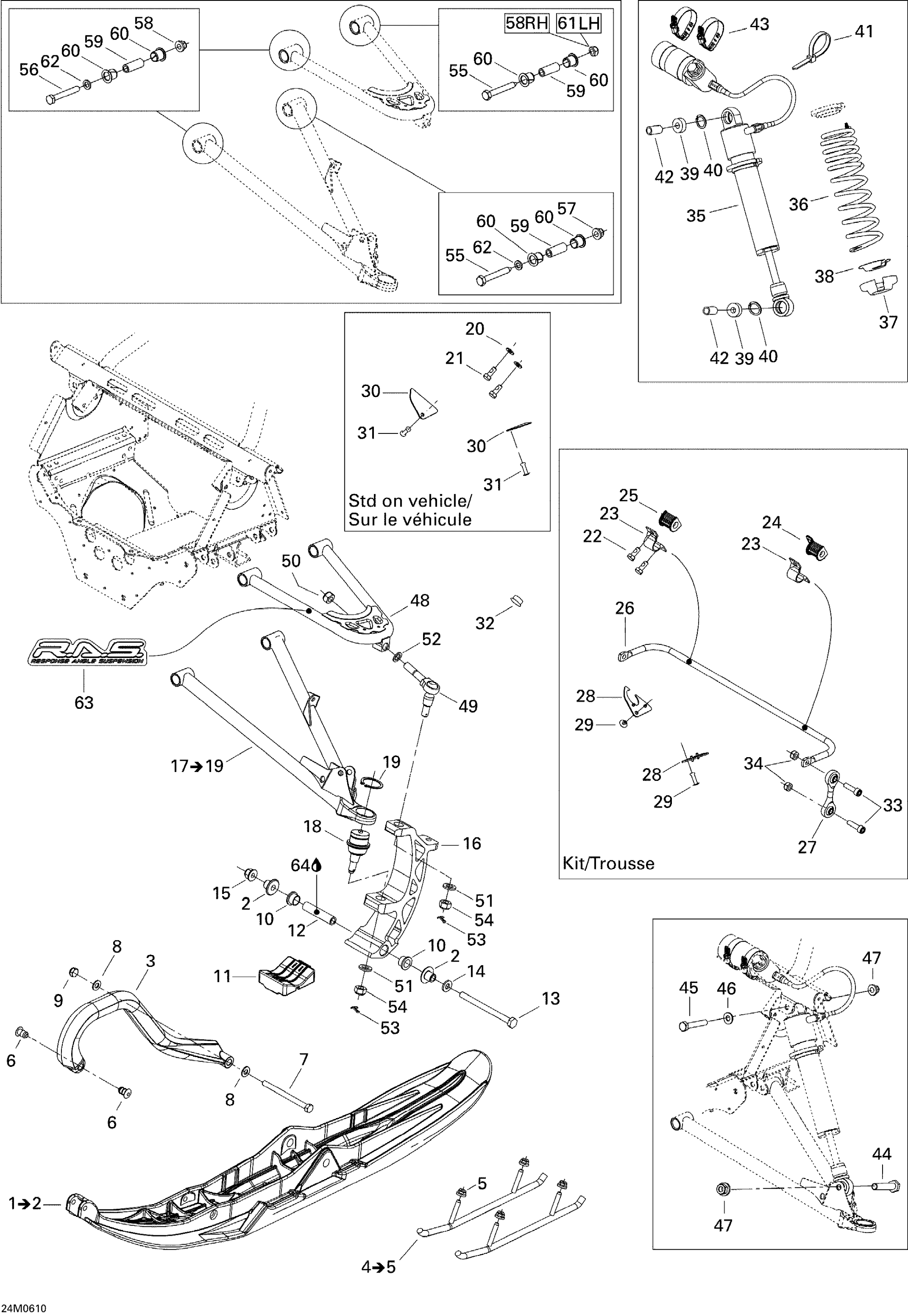 Схема узла: Front Suspension And Ski