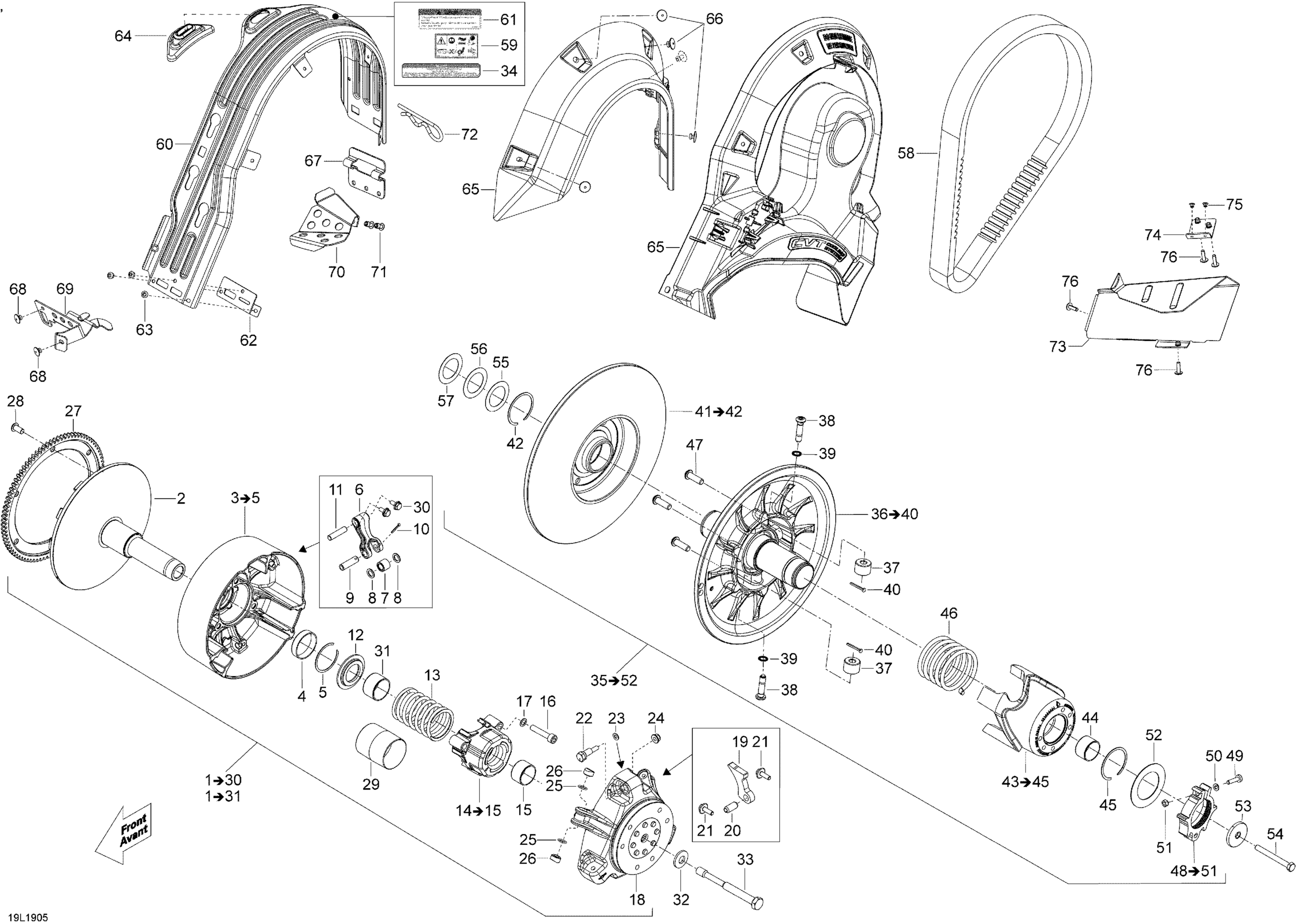 Pulley - 69 Ranger - 800R E-TEC