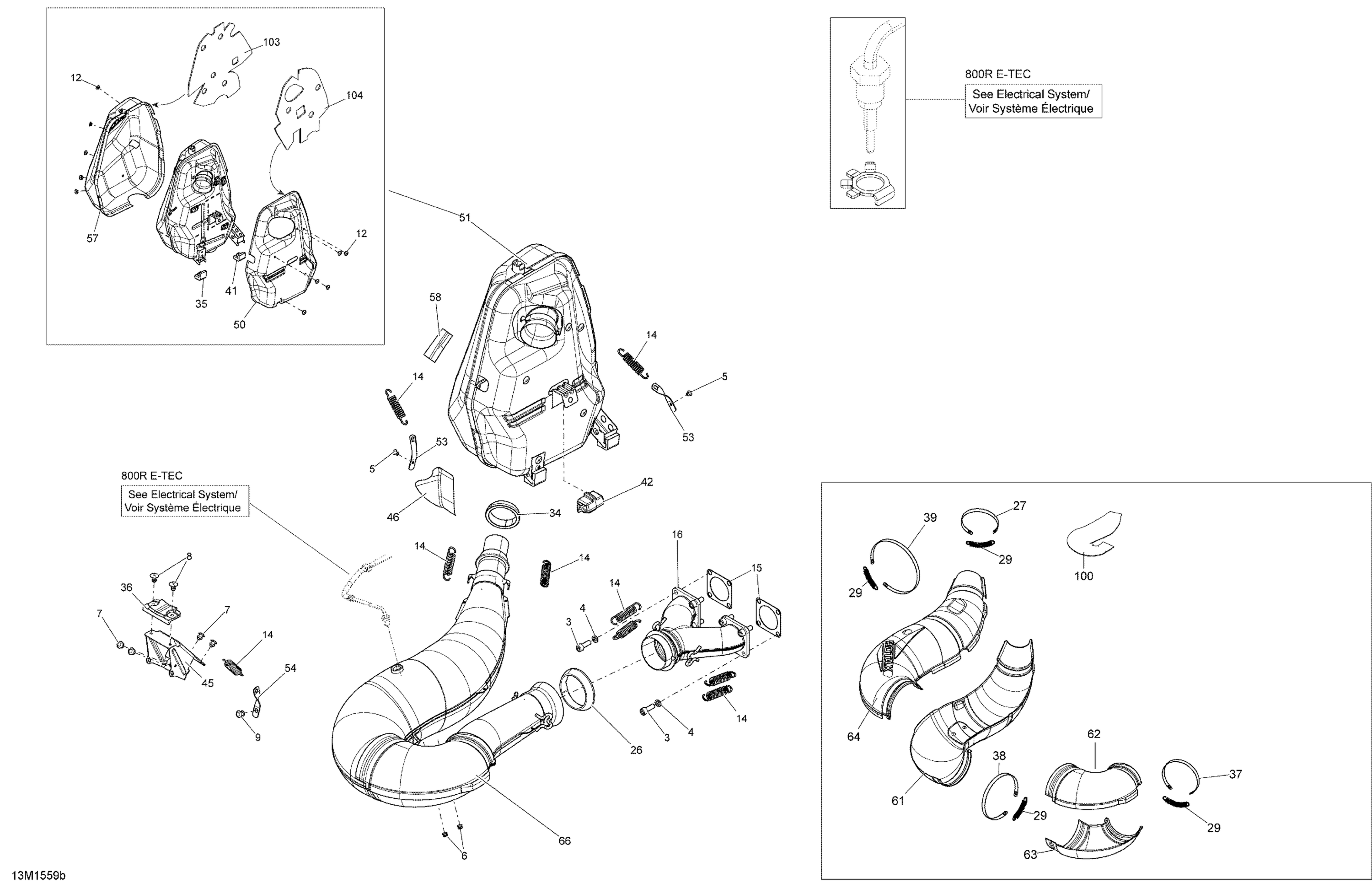 Схема узла: Exhaust System 800RETEC_13M1559